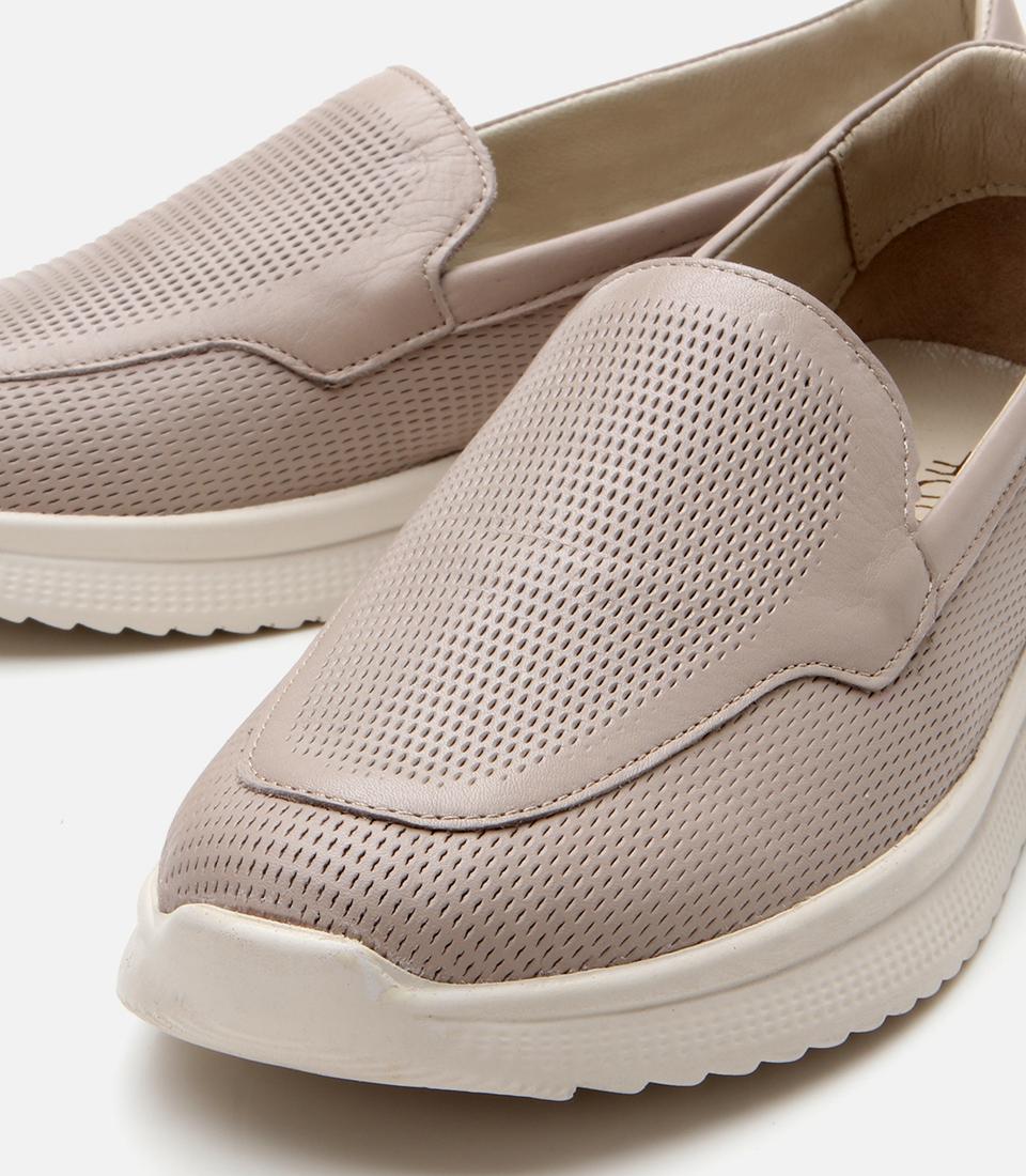 Kadın Deri Vizon Comfort Düz Ayakkabı