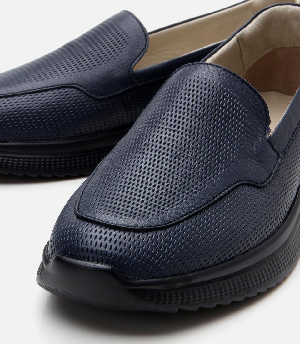 Kadın Deri Lacivert Comfort Düz Ayakkabı