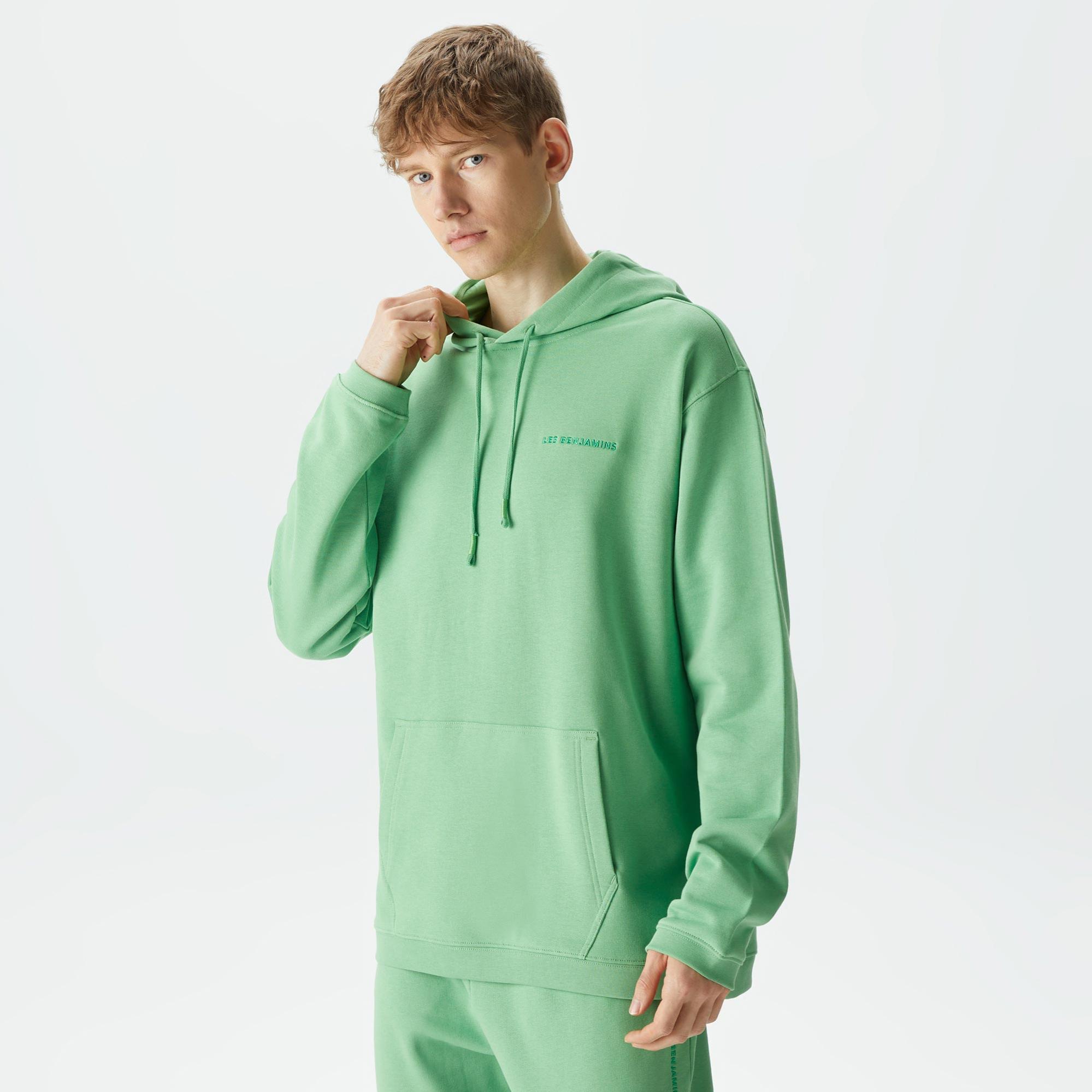 Les Benjamins Essential 305 Erkek Yeşil Hoodie