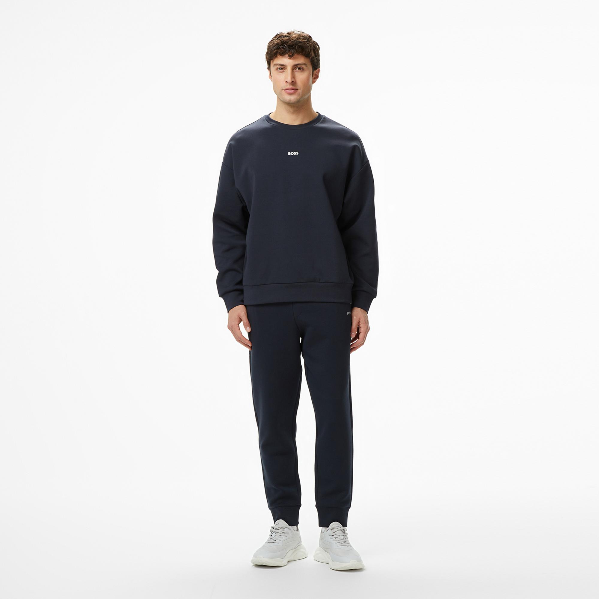 Boss Stenson Erkek Lacivert Sweatshirt