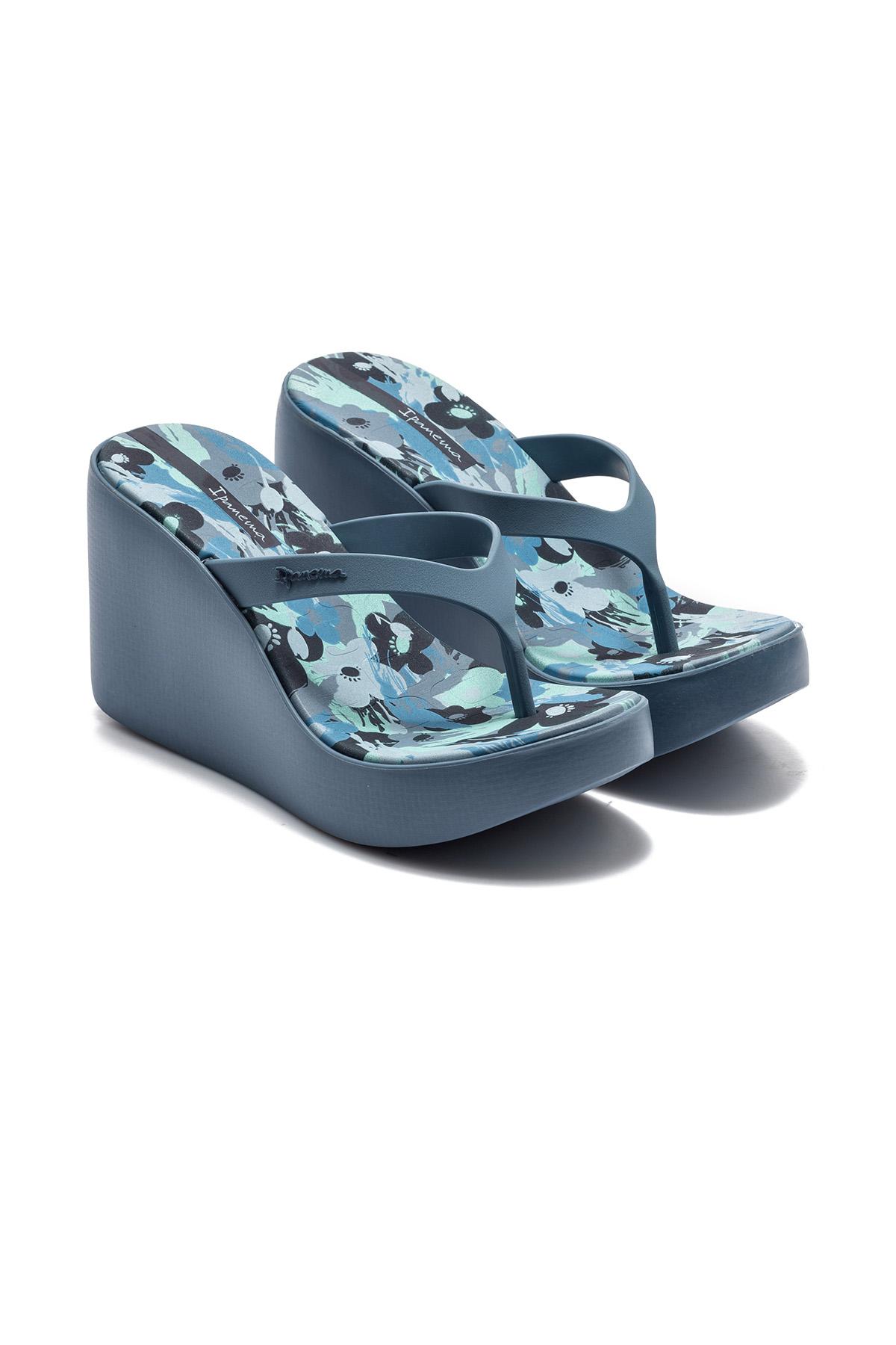 High Fashion Thong Kadın Parmak Arası Terlik Mavi 35/40