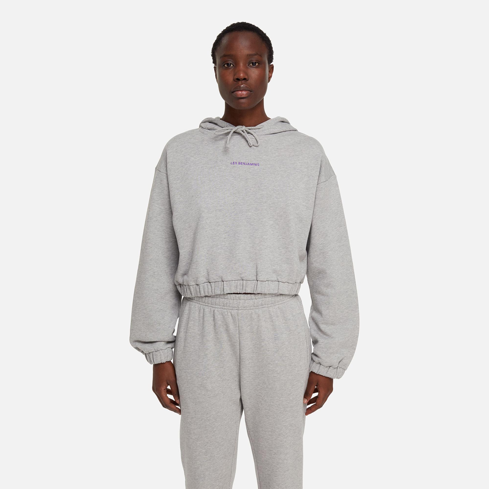 Les Benjamins Core Kadın Gri Hoodie