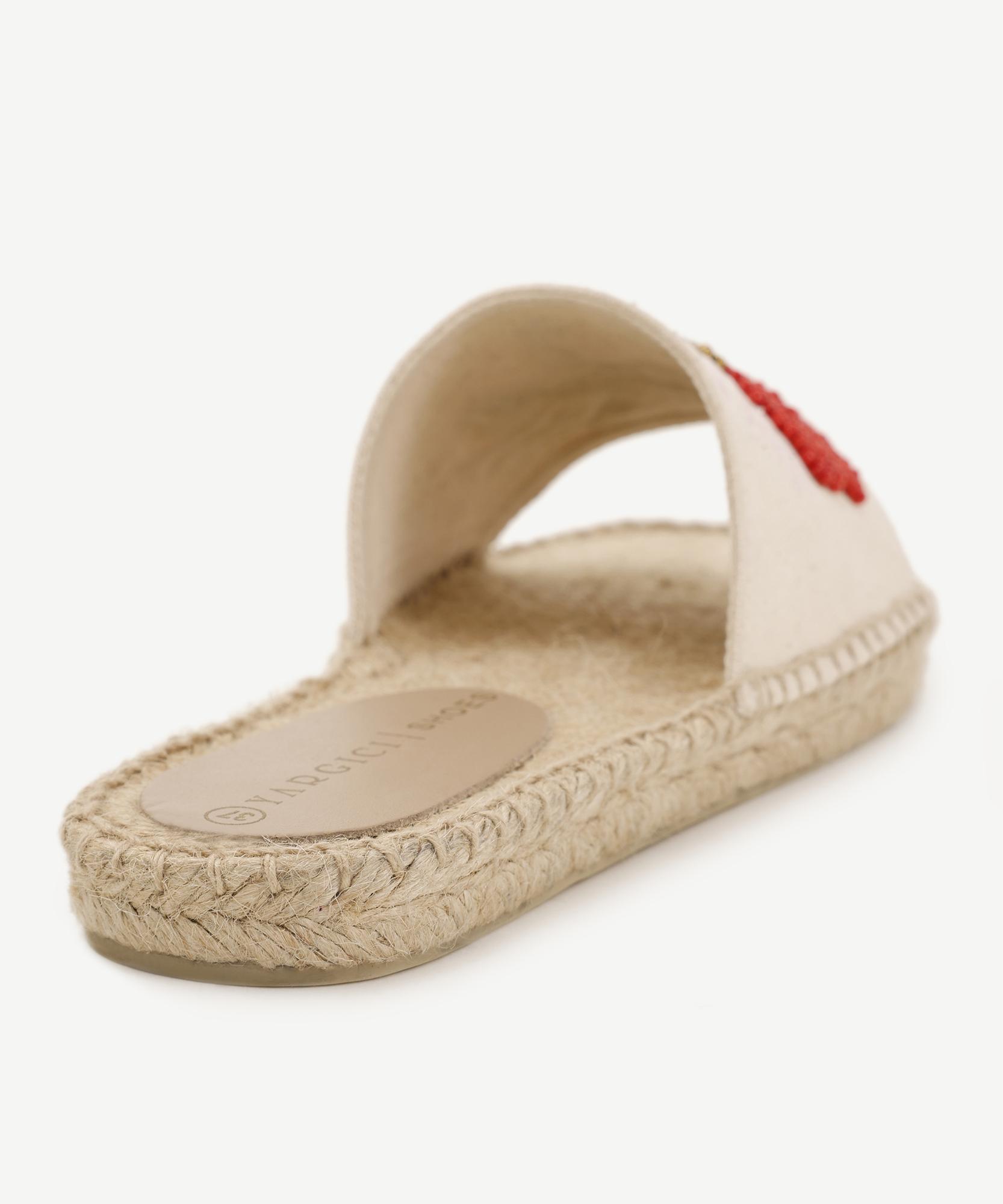 YARGICI Boncuk İşlemeli Espadril Terlik