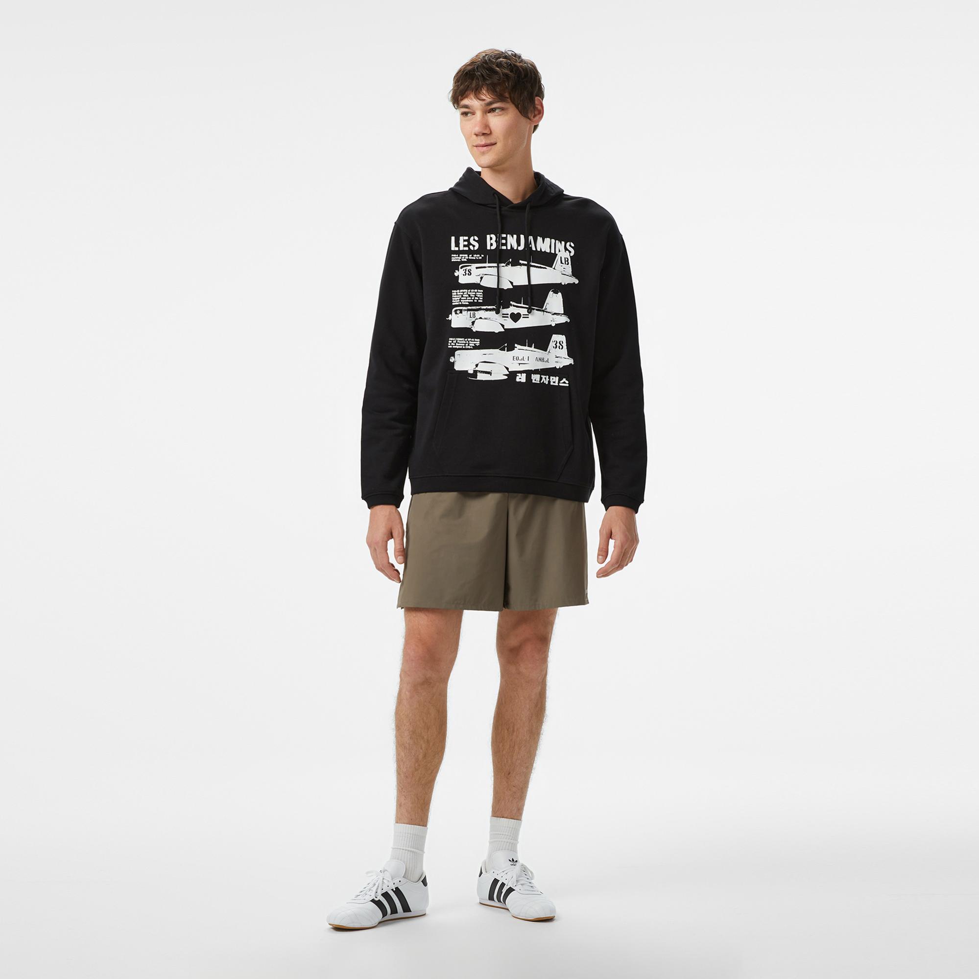 Les Benjamins Erkek Siyah Hoodie