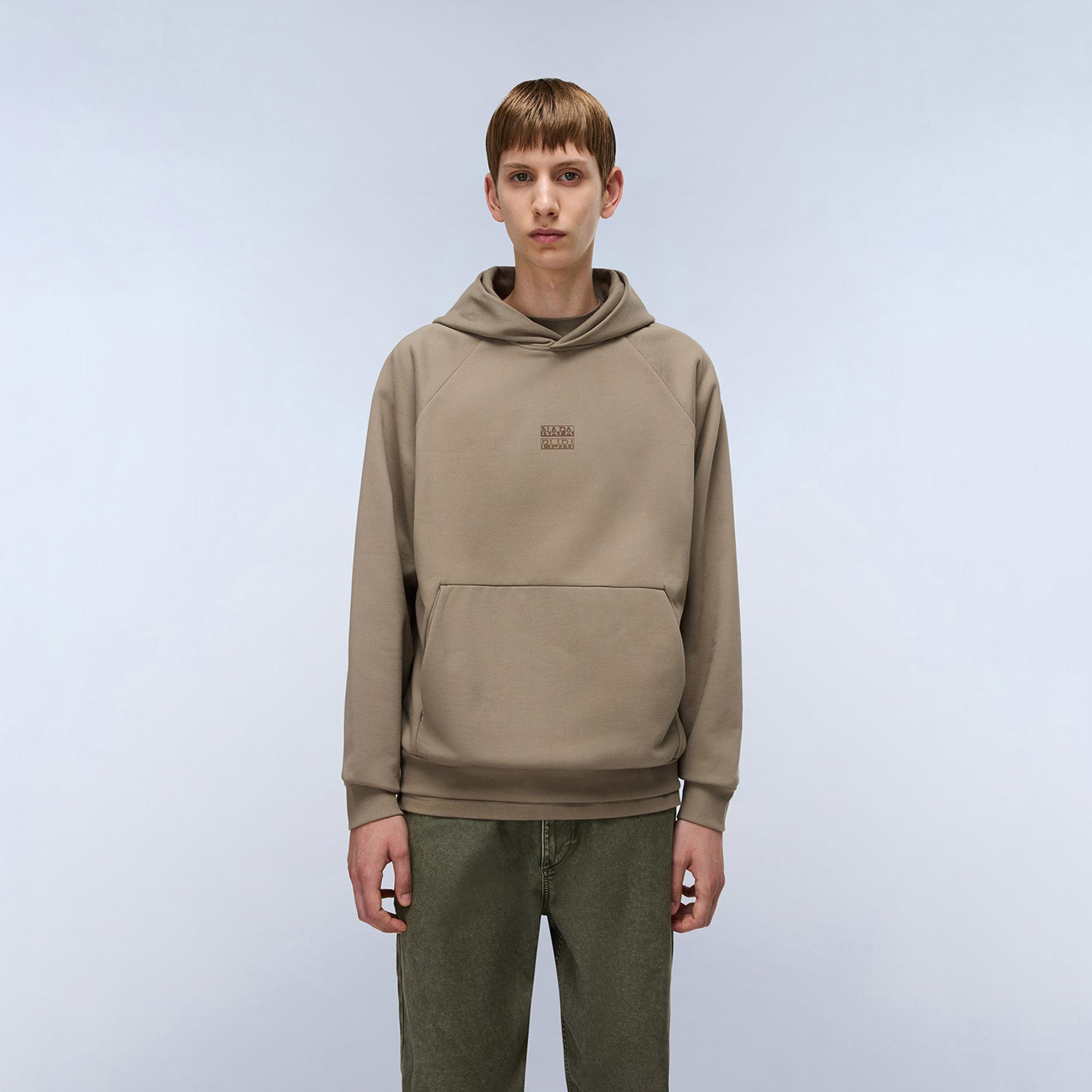 Napapijri B-Elevated Logo Erkek Kahverengi Sweatshirt