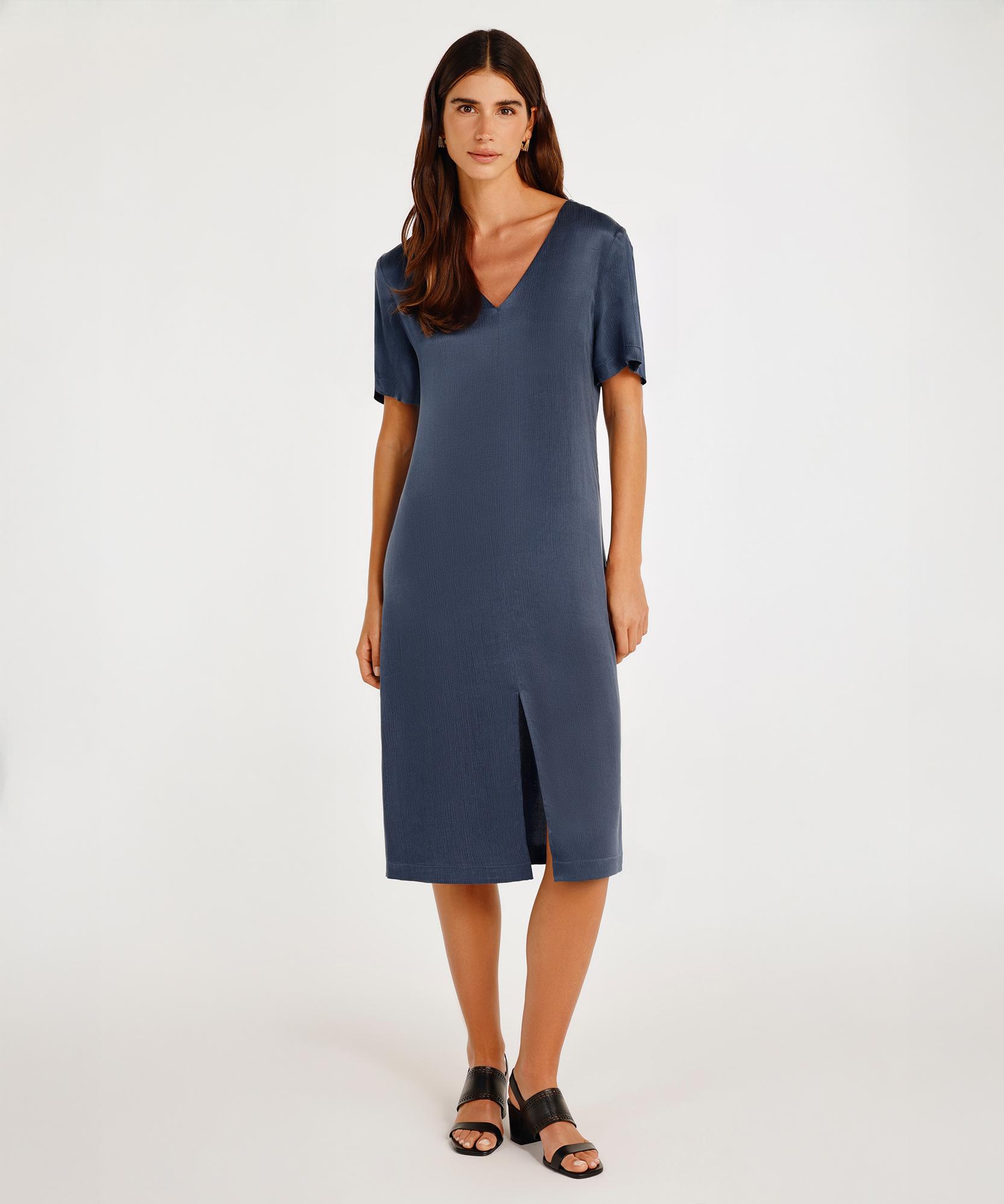 YARGICI V Yaka Dökümlü Elbise