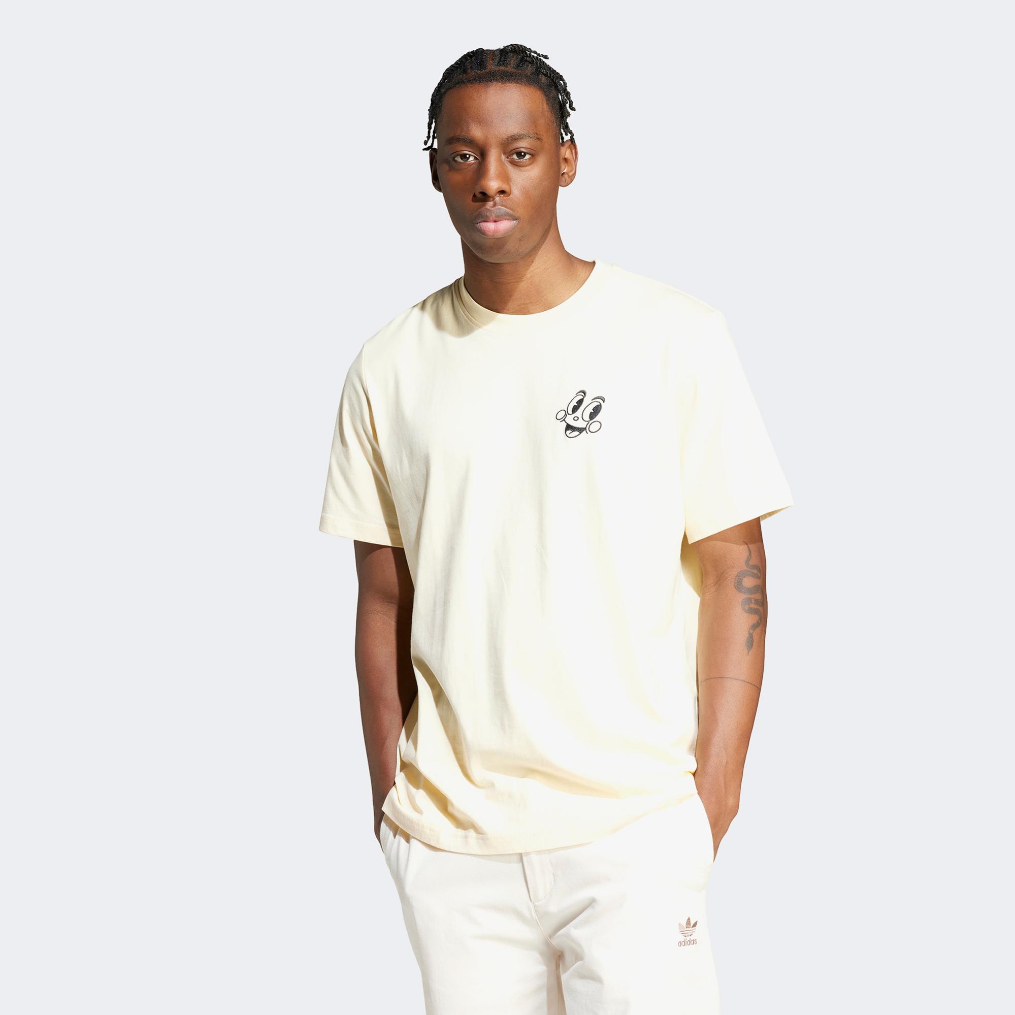 adidas Originals 70s Fleece Erkek Krem T-Shirt