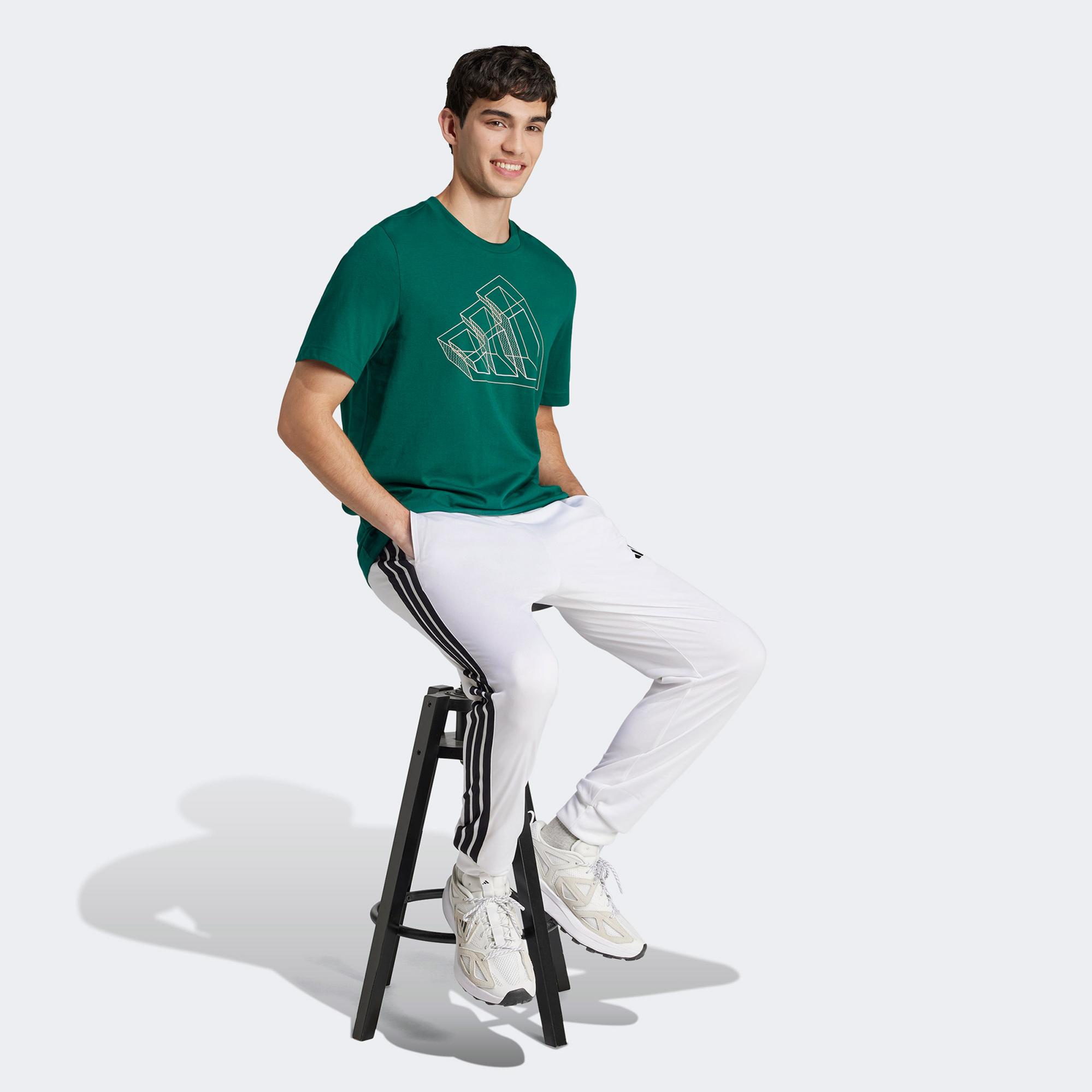 adidas Tec Outline Graphic Erkek Yeşil T-Shirt