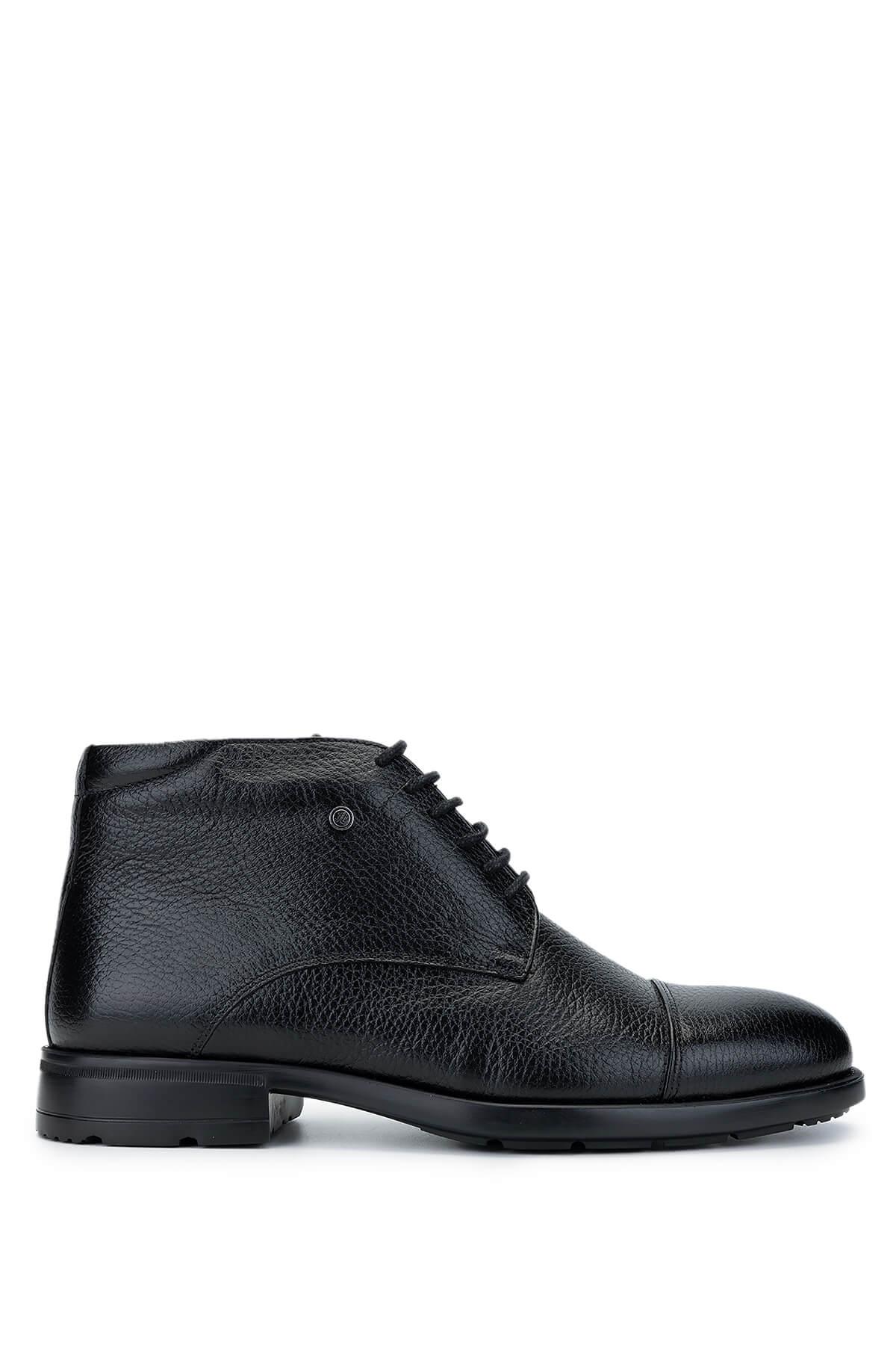 Tamer Tanca Erkek Hakiki Deri Siyah Deri Klasik Bot