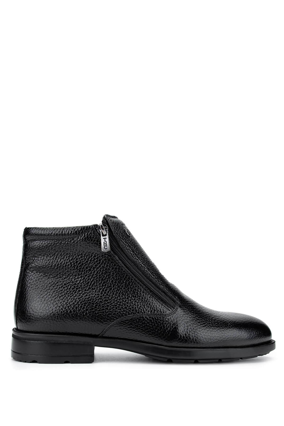 Tamer Tanca Erkek Hakiki Deri Siyah Deri Klasik Bot