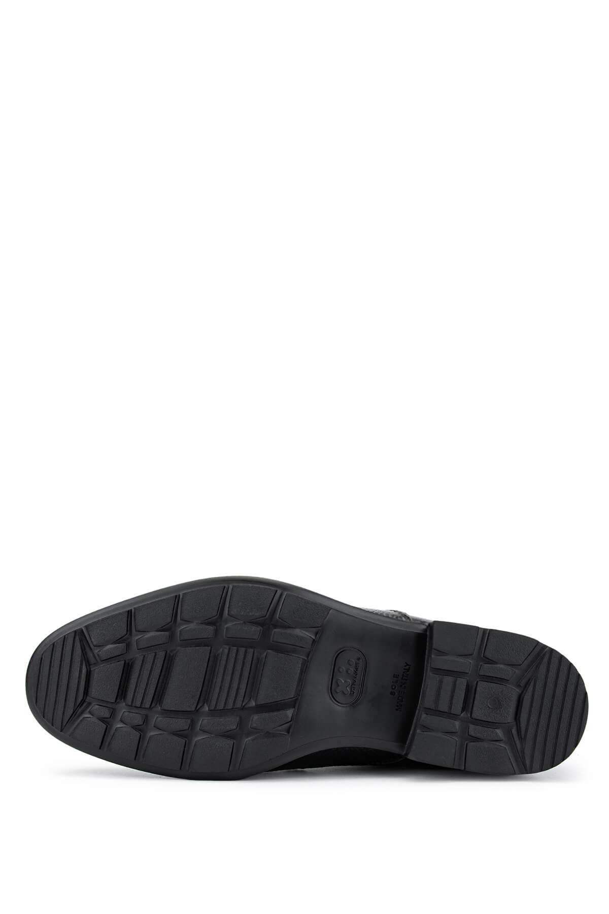 Tamer Tanca Erkek Hakiki Deri Siyah Deri Klasik Bot