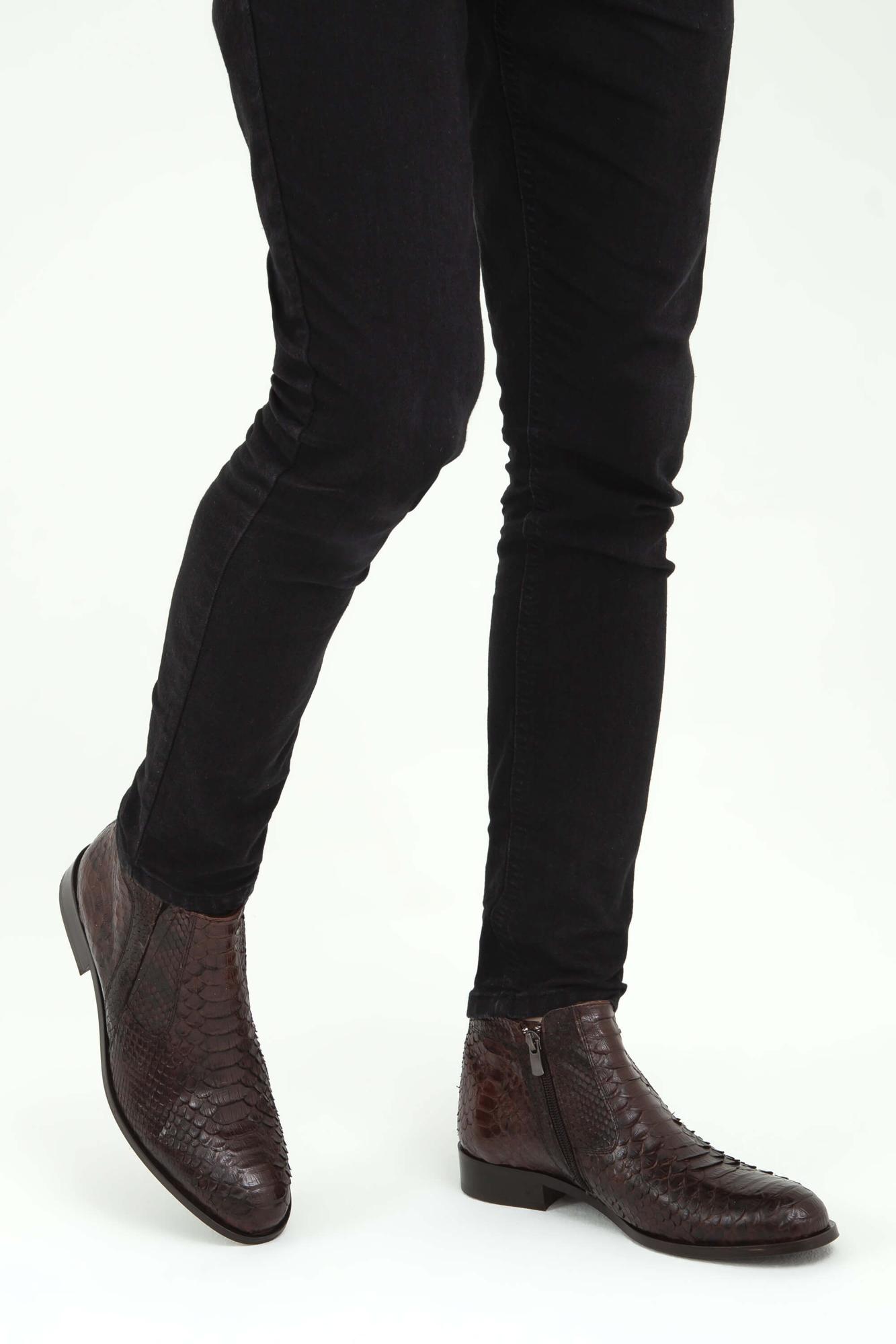 Tamer Tanca Erkek Hakiki Deri Kahverengi Klasik Bot