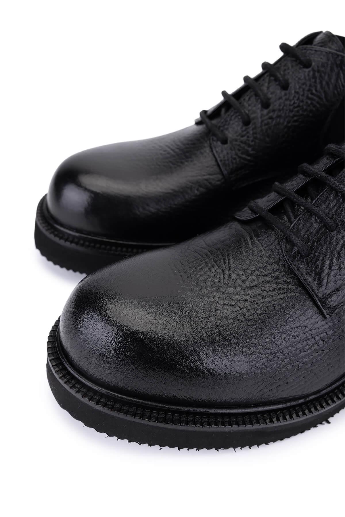 Tamer Tanca Erkek Hakiki Deri Siyah Klasik Bot