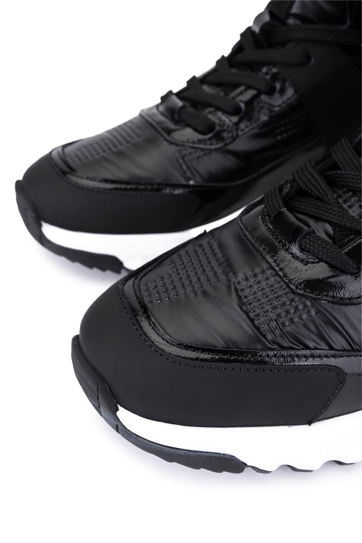 Tamer Tanca Erkek Hakiki Deri Siyah Sneakers & Spor Bot