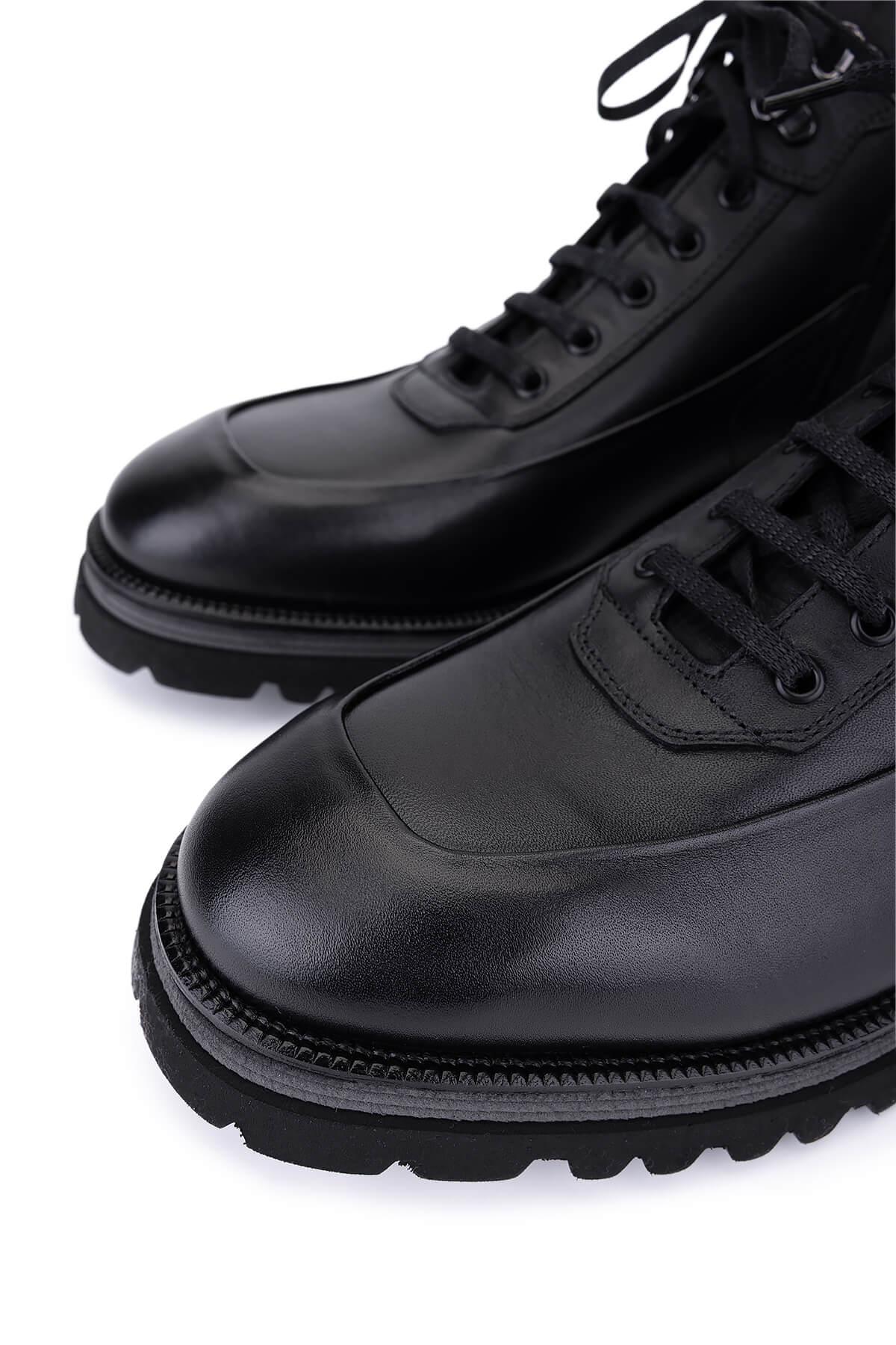Tamer Tanca Erkek Hakiki Deri Siyah Casual Bot