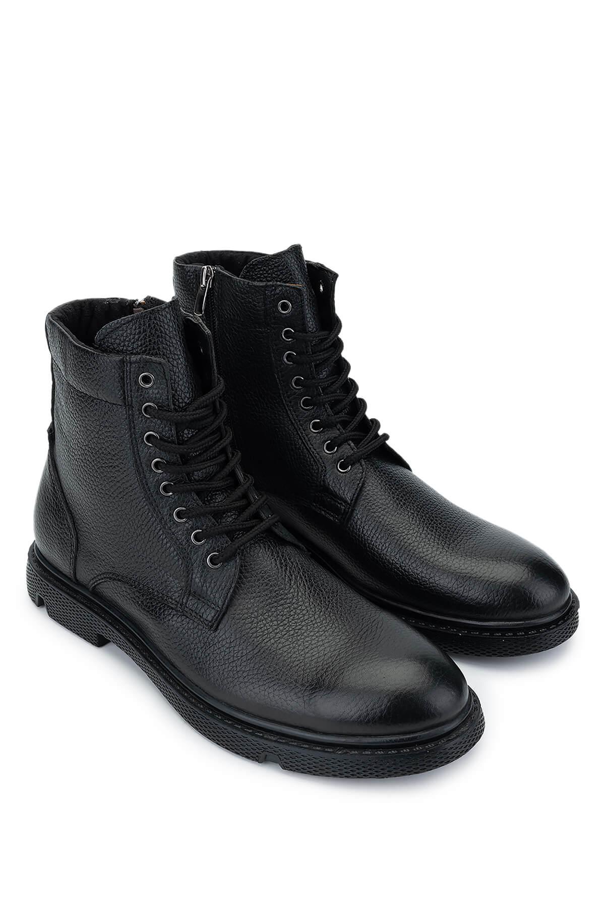 Tamer Tanca Erkek Hakiki Deri Siyah Casual Bot