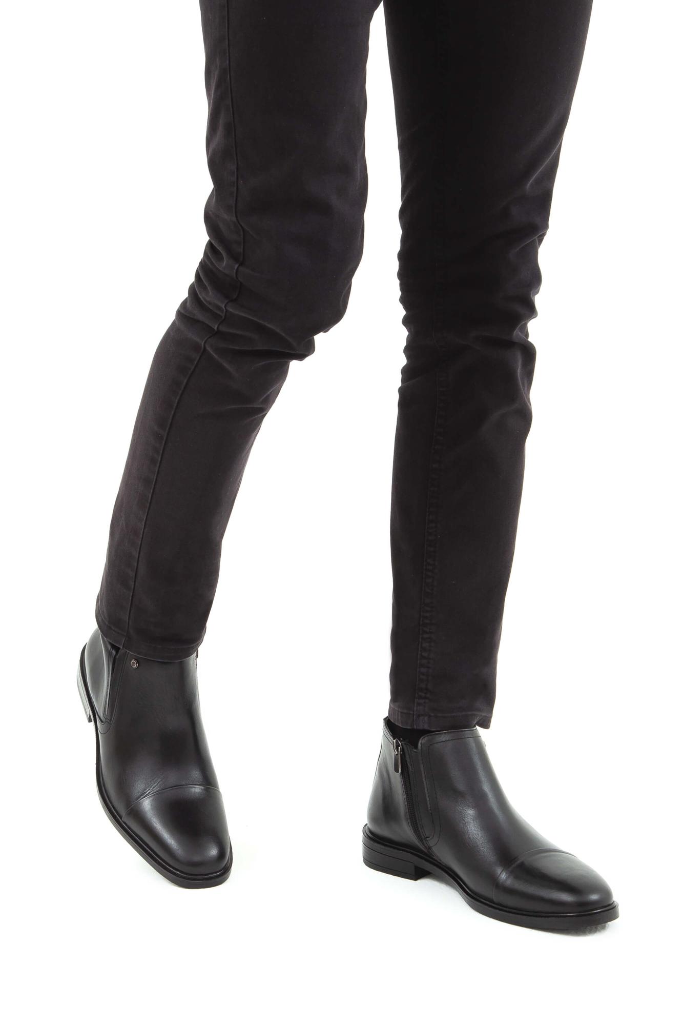 Tamer Tanca Erkek Hakiki Deri Siyah Klasik Bot