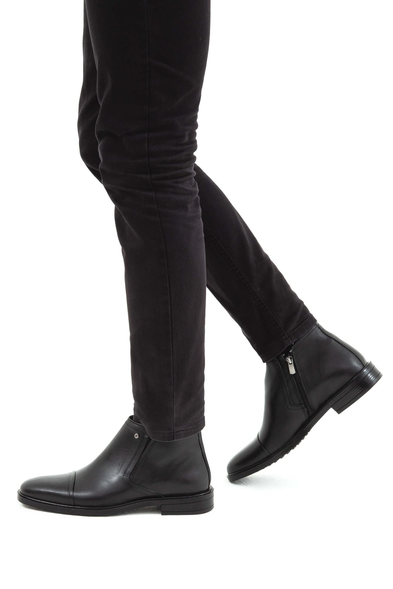 Tamer Tanca Erkek Hakiki Deri Siyah Klasik Bot