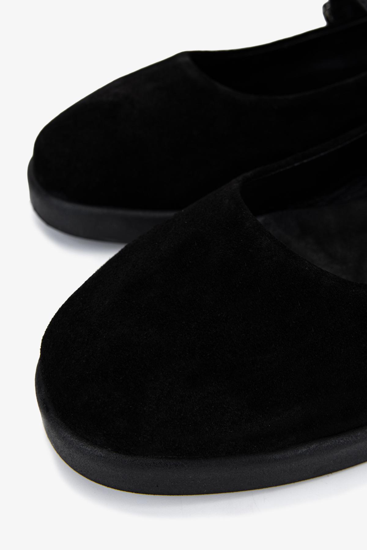 Valmenti Kadın Hakiki Deri Siyah Babet Ayakkabı