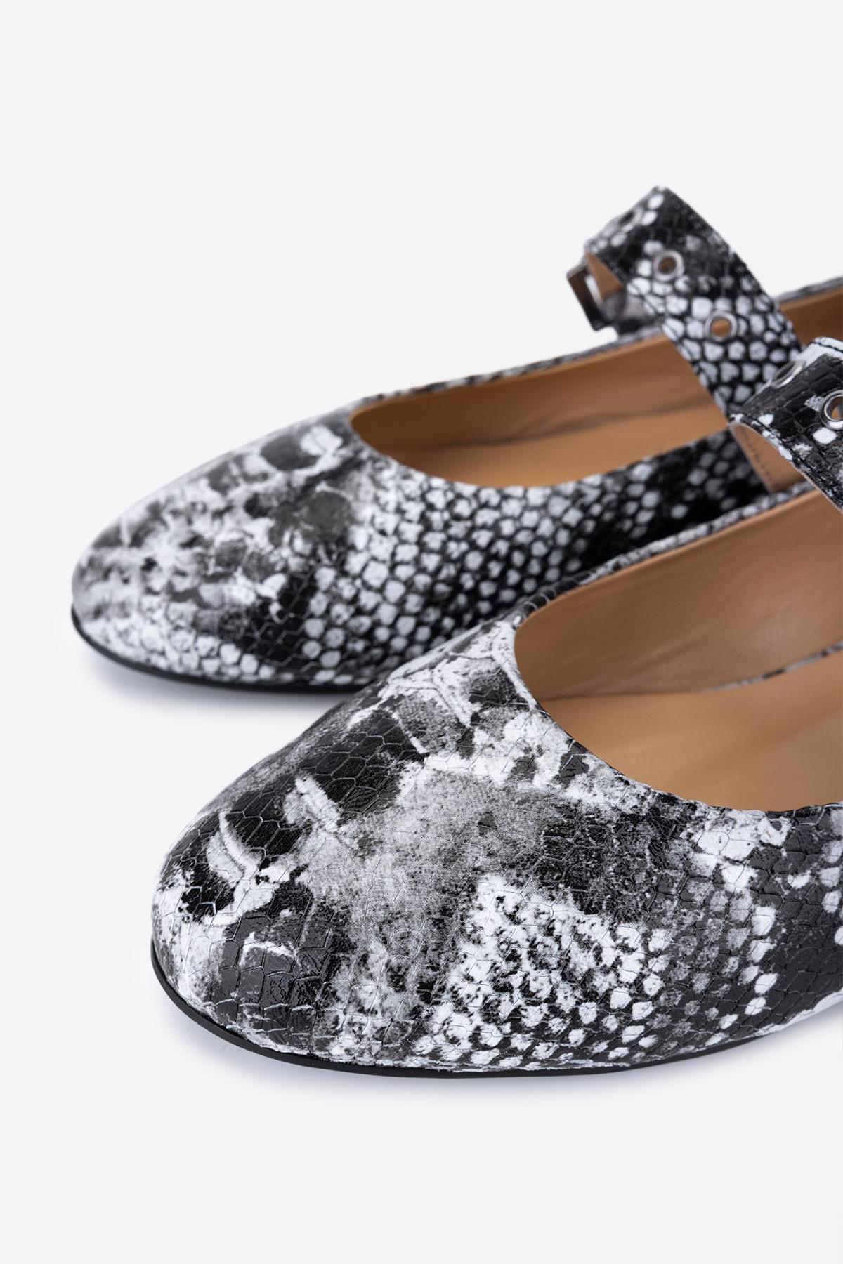 Valmenti Kadın Hakiki Deri Gri Babet Ayakkabı