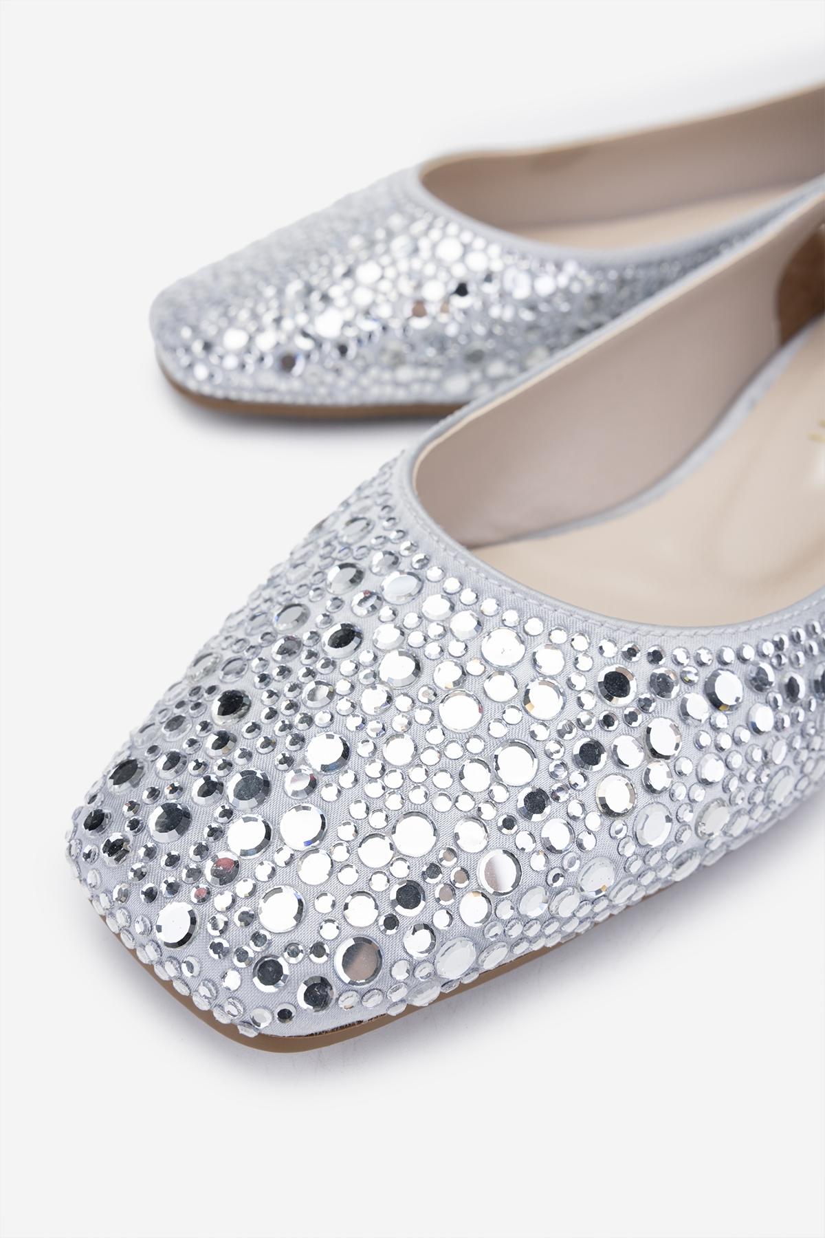 Valmenti Kadın Suni Deri Lame Babet Ayakkabı