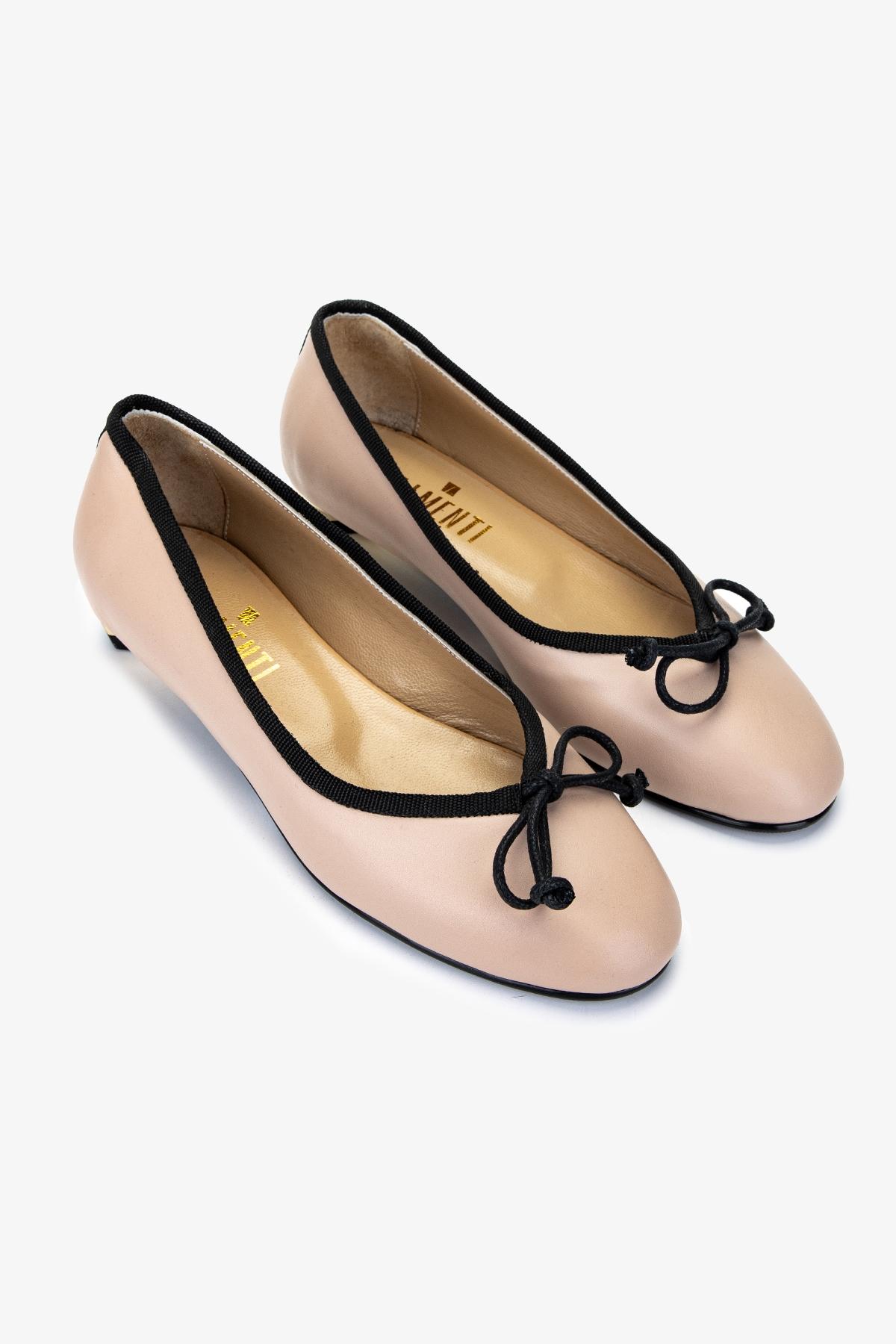 Valmenti Kadın Hakiki Deri Nude Babet Ayakkabı