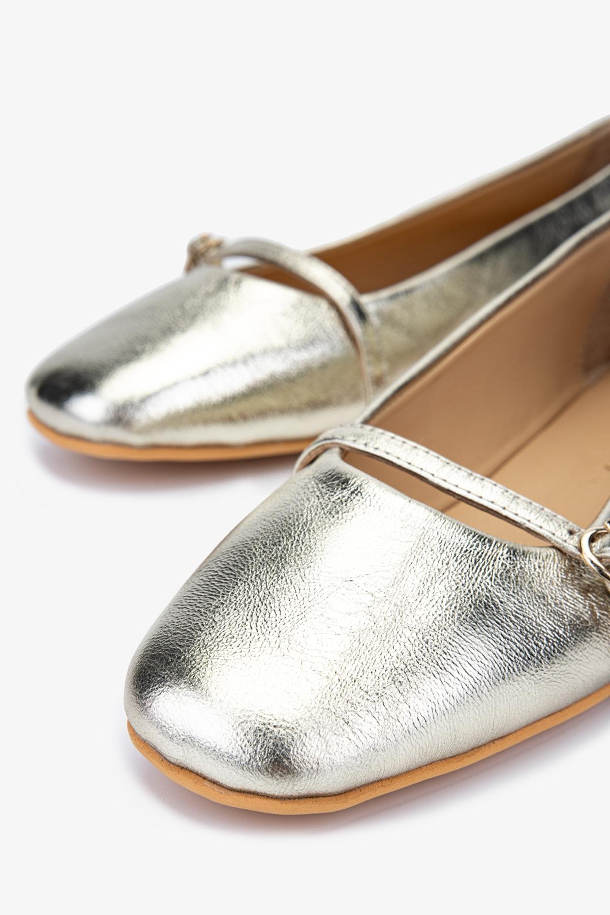 Valmenti Kadın Hakiki Deri Sarı Babet Ayakkabı