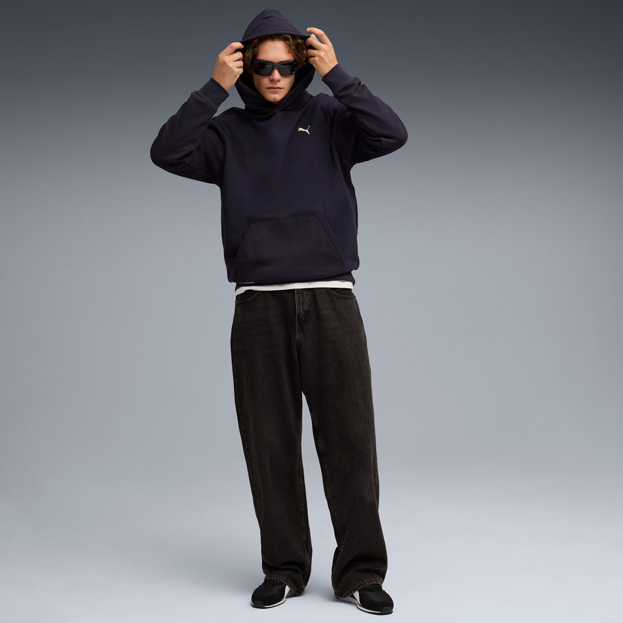 Puma Classic Relaxed Erkek Mavi Sweatshirt