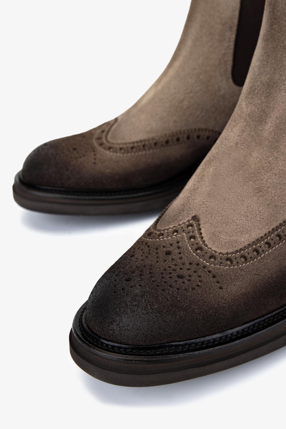 Valmenti Erkek Hakiki Deri Vizon Düz Bot