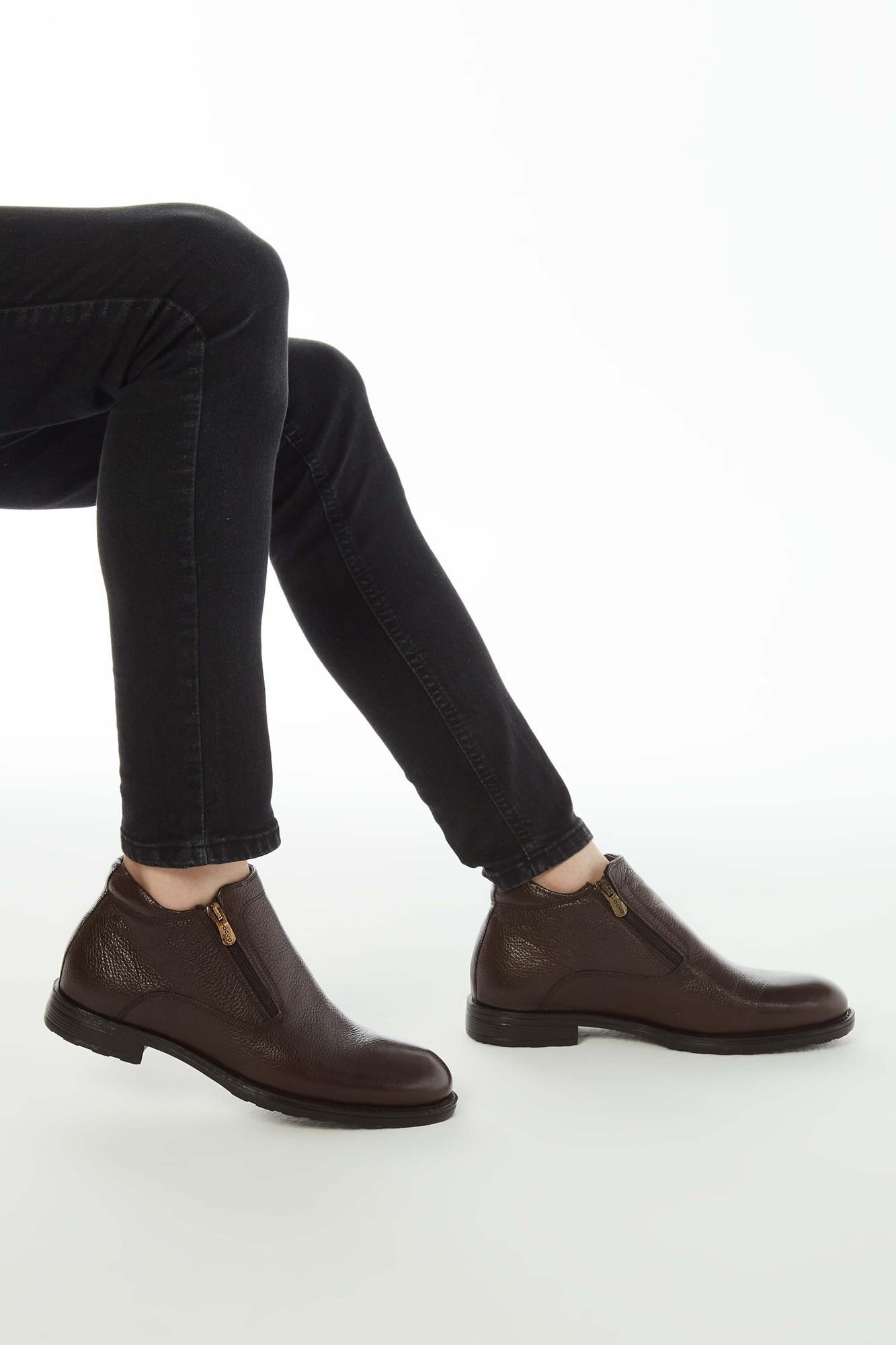 Tamer Tanca Erkek Hakiki Deri Kahverengi Floter Klasik Bot