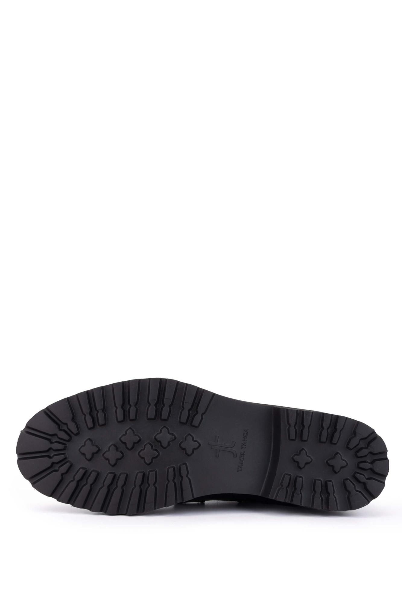 Tamer Tanca Erkek Hakiki Deri Siyah Casual Bot