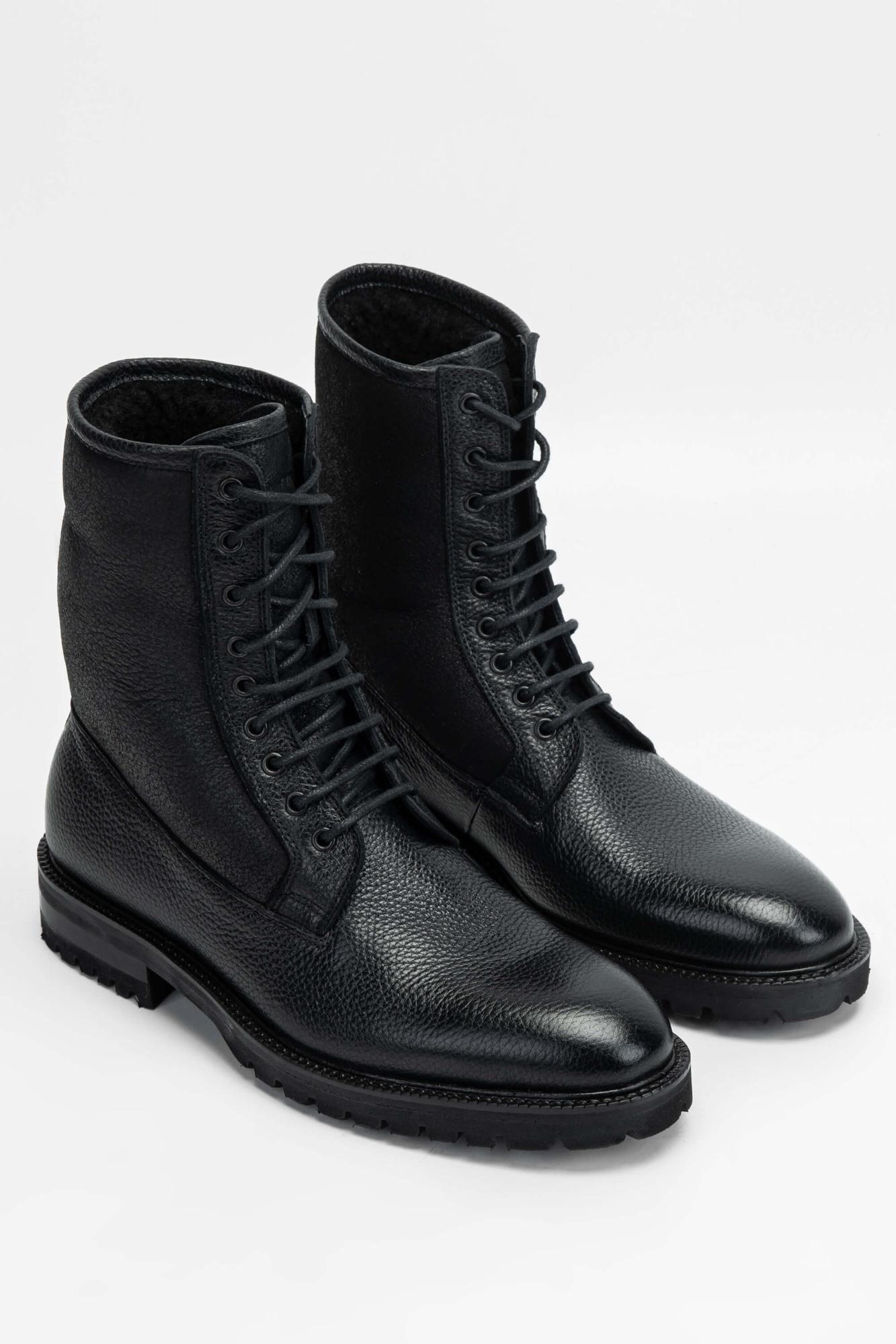 Tamer Tanca Erkek Hakiki Deri Siyah POSTAL Bot