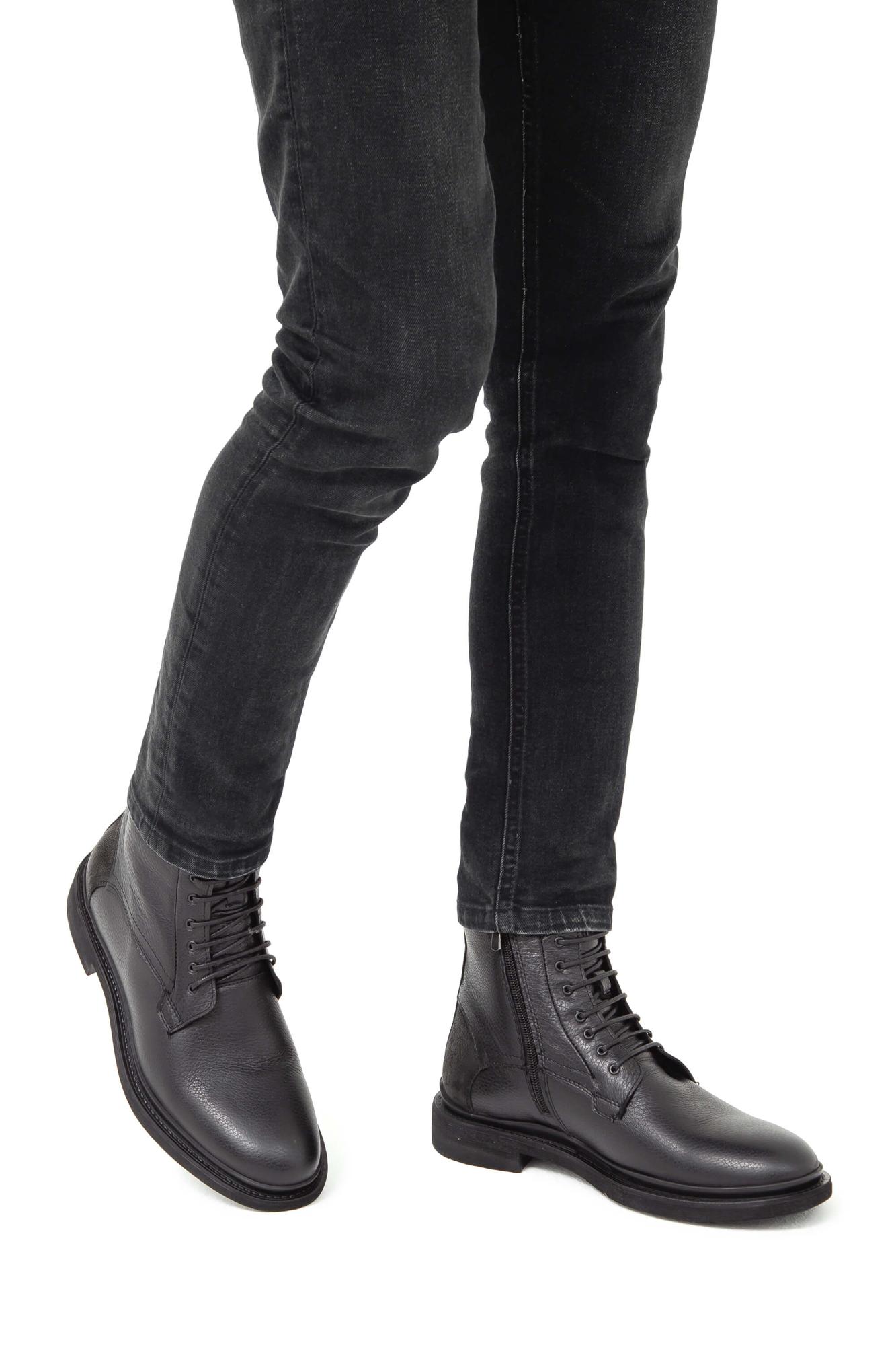 Tamer Tanca Erkek Hakiki Deri Siyah POSTAL Bot