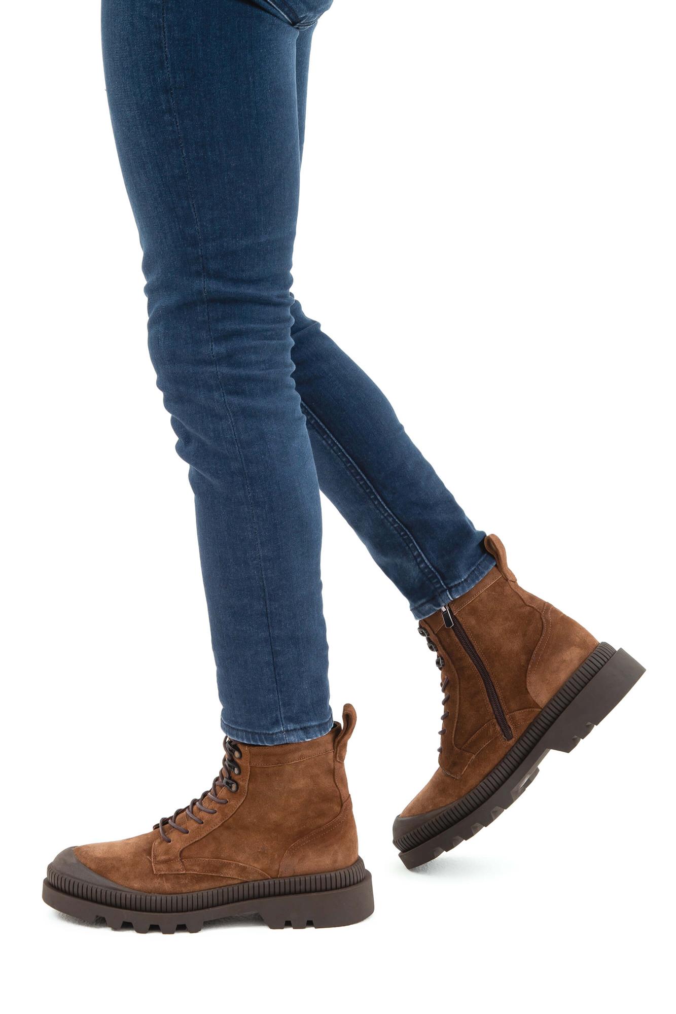 Tamer Tanca Erkek Hakiki Deri Kahverengi Süet Casual Bot