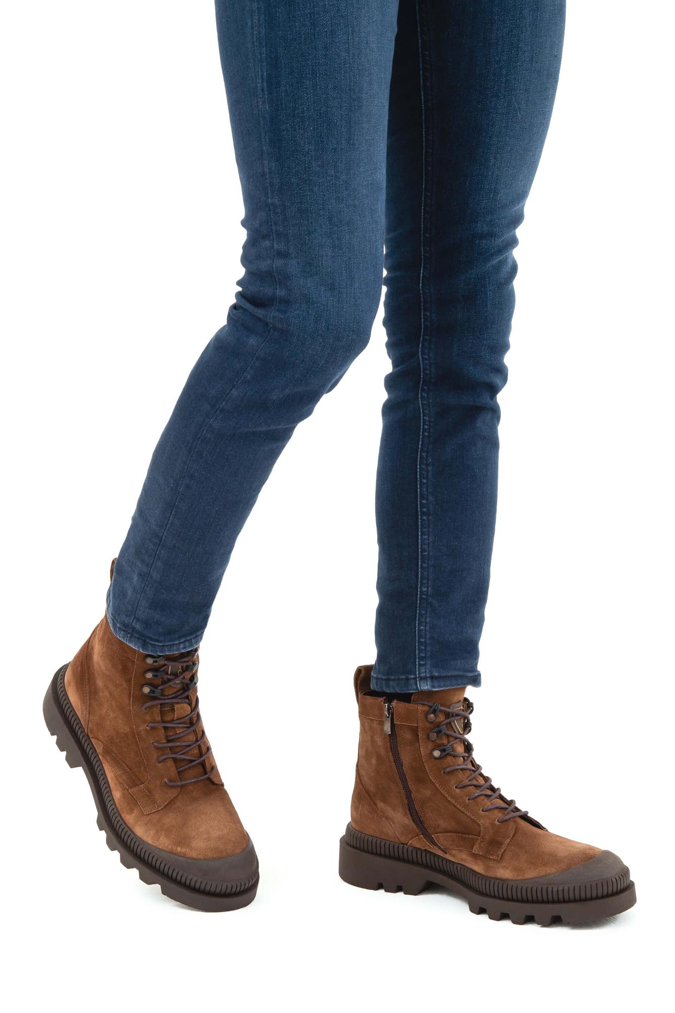 Tamer Tanca Erkek Hakiki Deri Kahverengi Süet Casual Bot