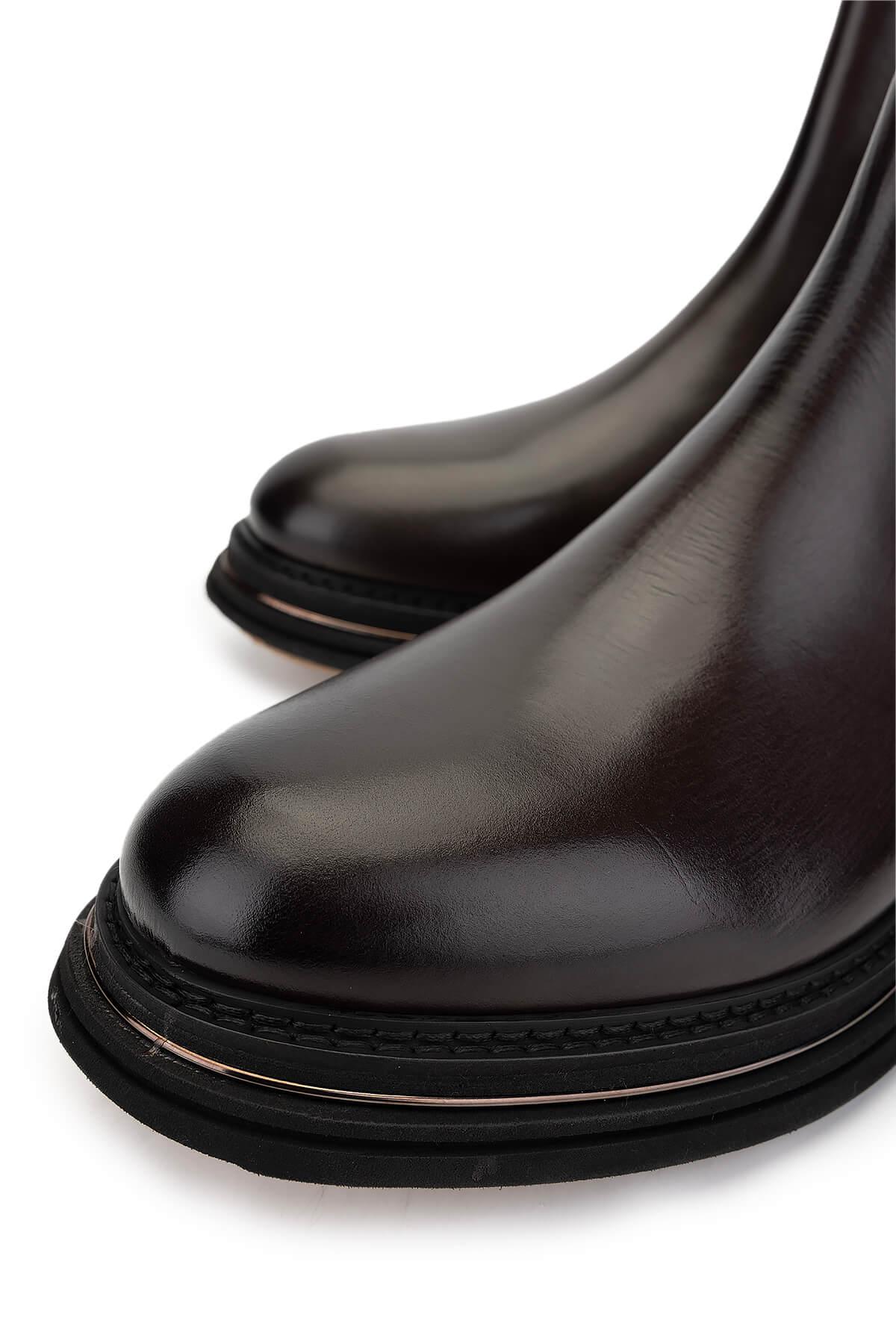 Tamer Tanca Erkek Hakiki Deri Kahverengi Casual Bot