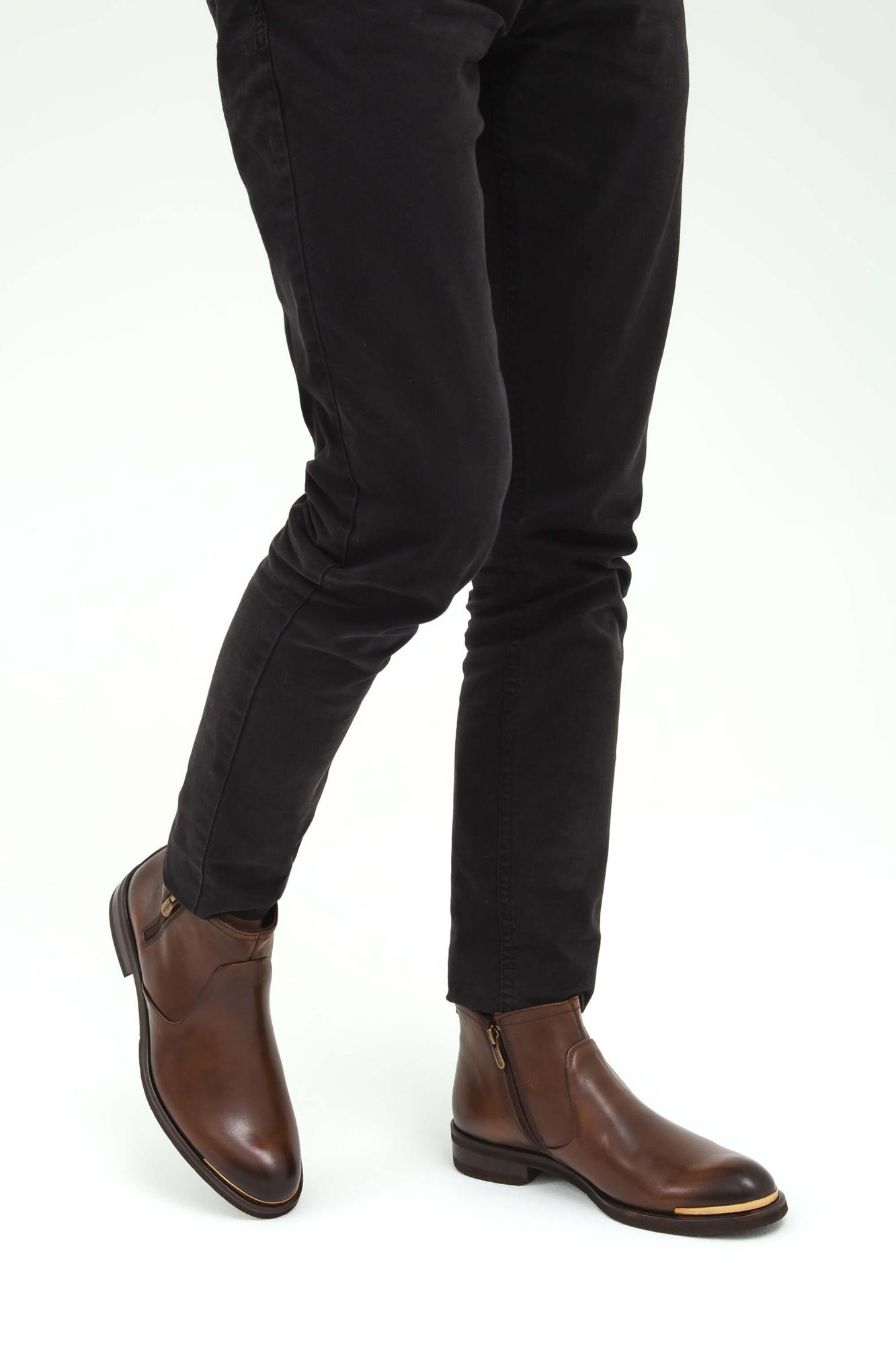 Tamer Tanca Erkek Hakiki Deri Kahverengi Klasik Bot