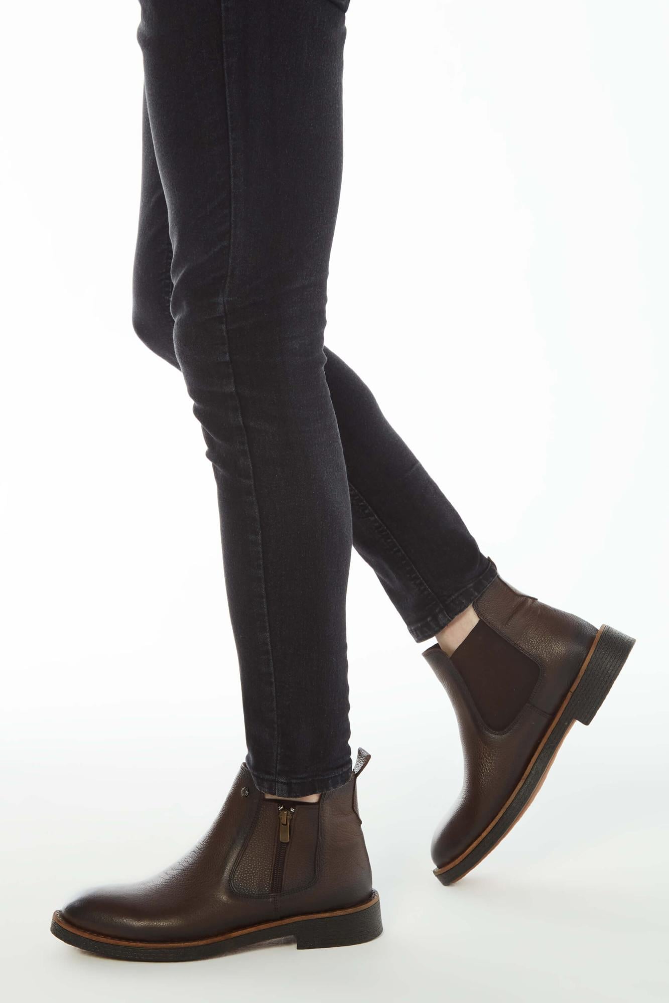 Tamer Tanca Erkek Hakiki Deri Kahverengi Floter Casual Bot