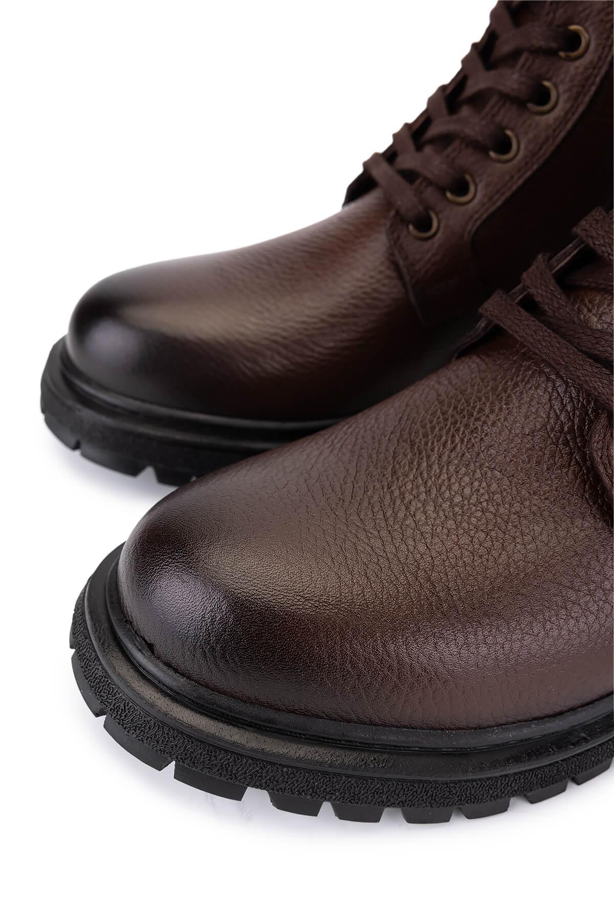 Tamer Tanca Erkek Hakiki Deri Kahverengi POSTAL Bot