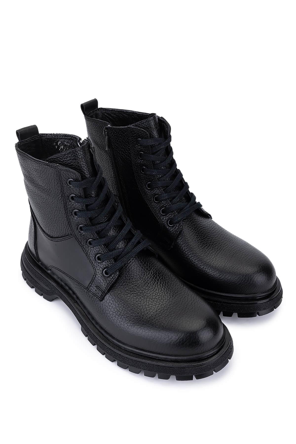 Tamer Tanca Erkek Hakiki Deri Siyah POSTAL Bot