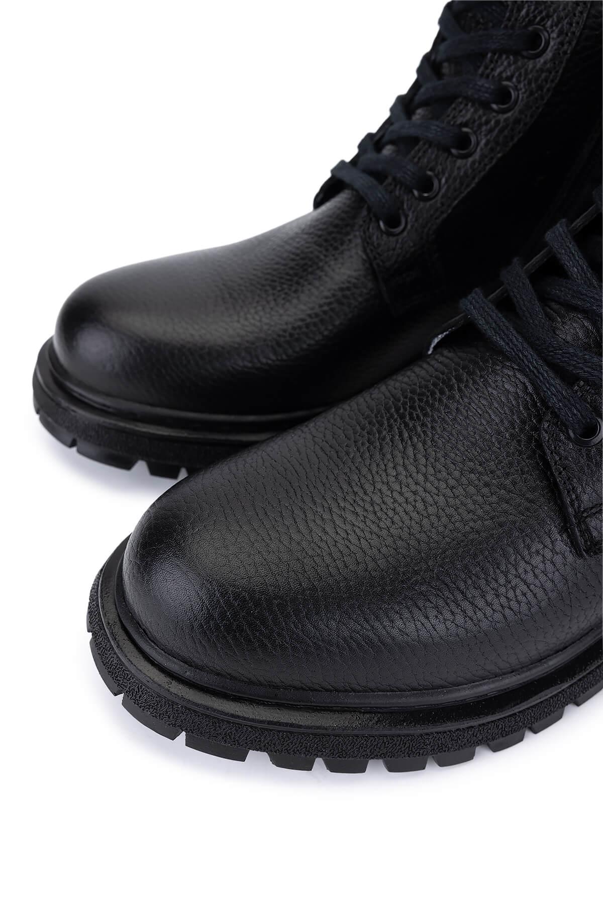 Tamer Tanca Erkek Hakiki Deri Siyah POSTAL Bot