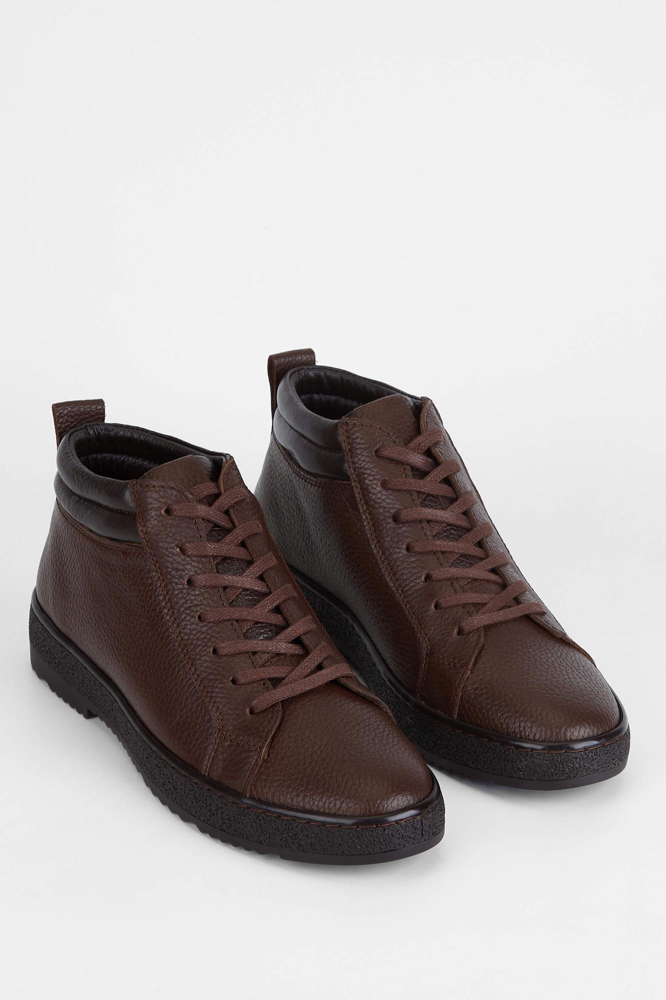 Tamer Tanca Erkek Hakiki Deri Kahverengi Casual Bot