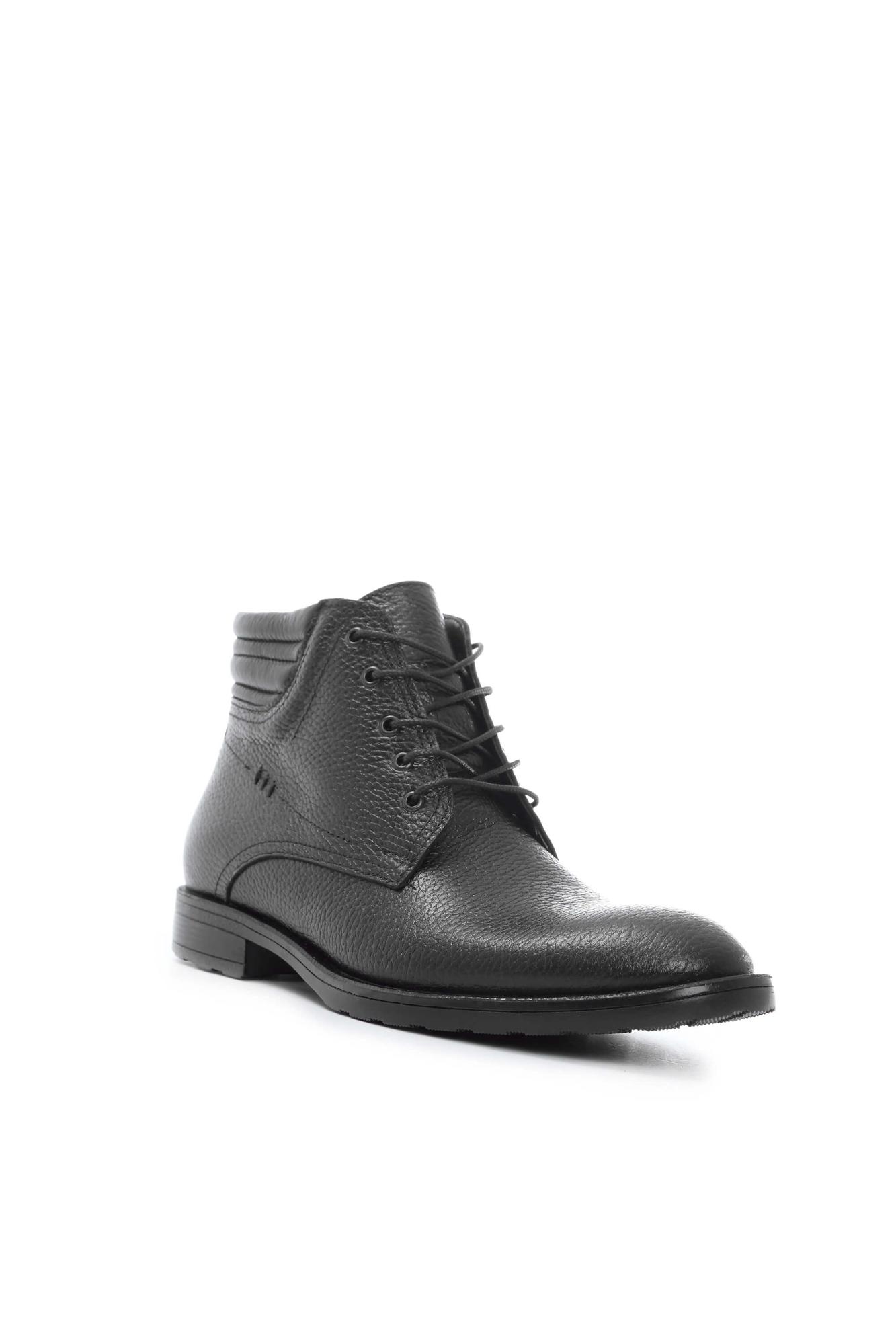 Tamer Tanca Erkek Hakiki Deri Siyah Floter Klasik Bot