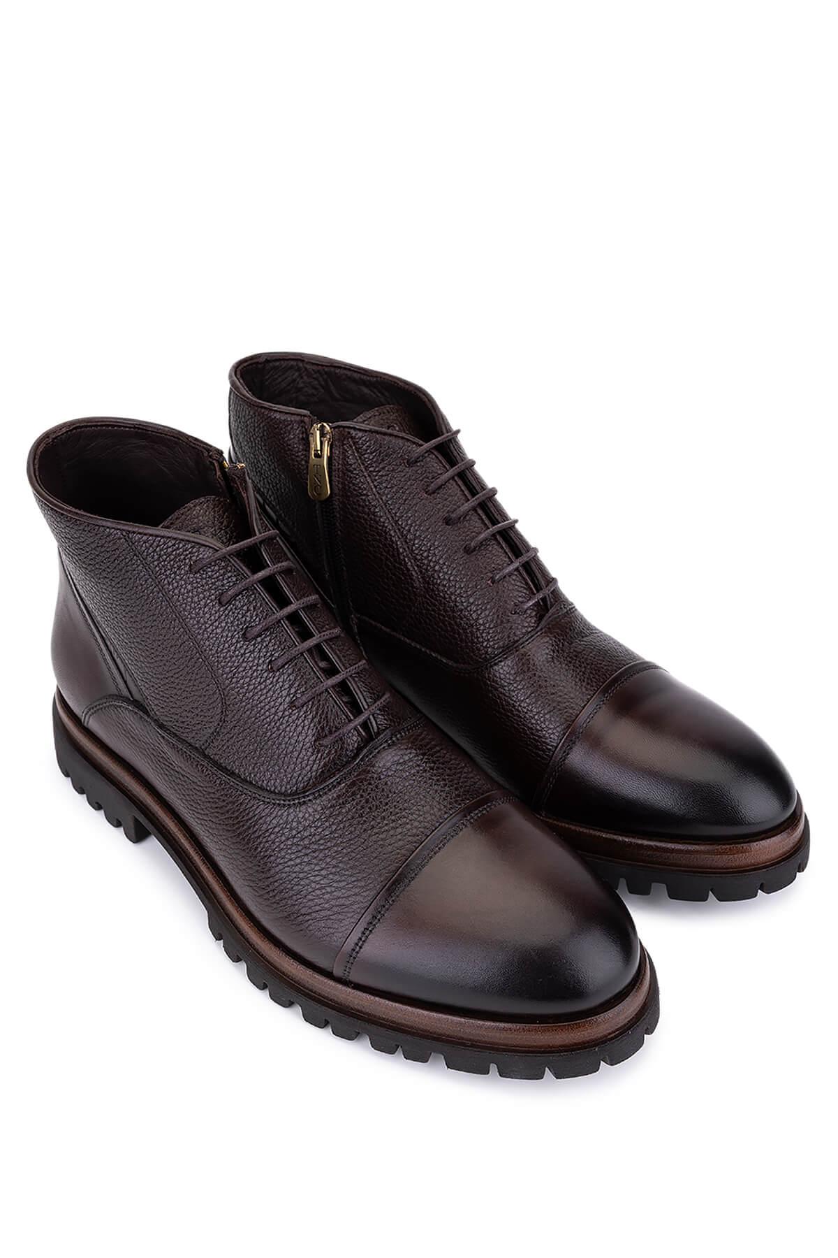 Tamer Tanca Erkek Hakiki Deri Kahverengi Klasik Bot