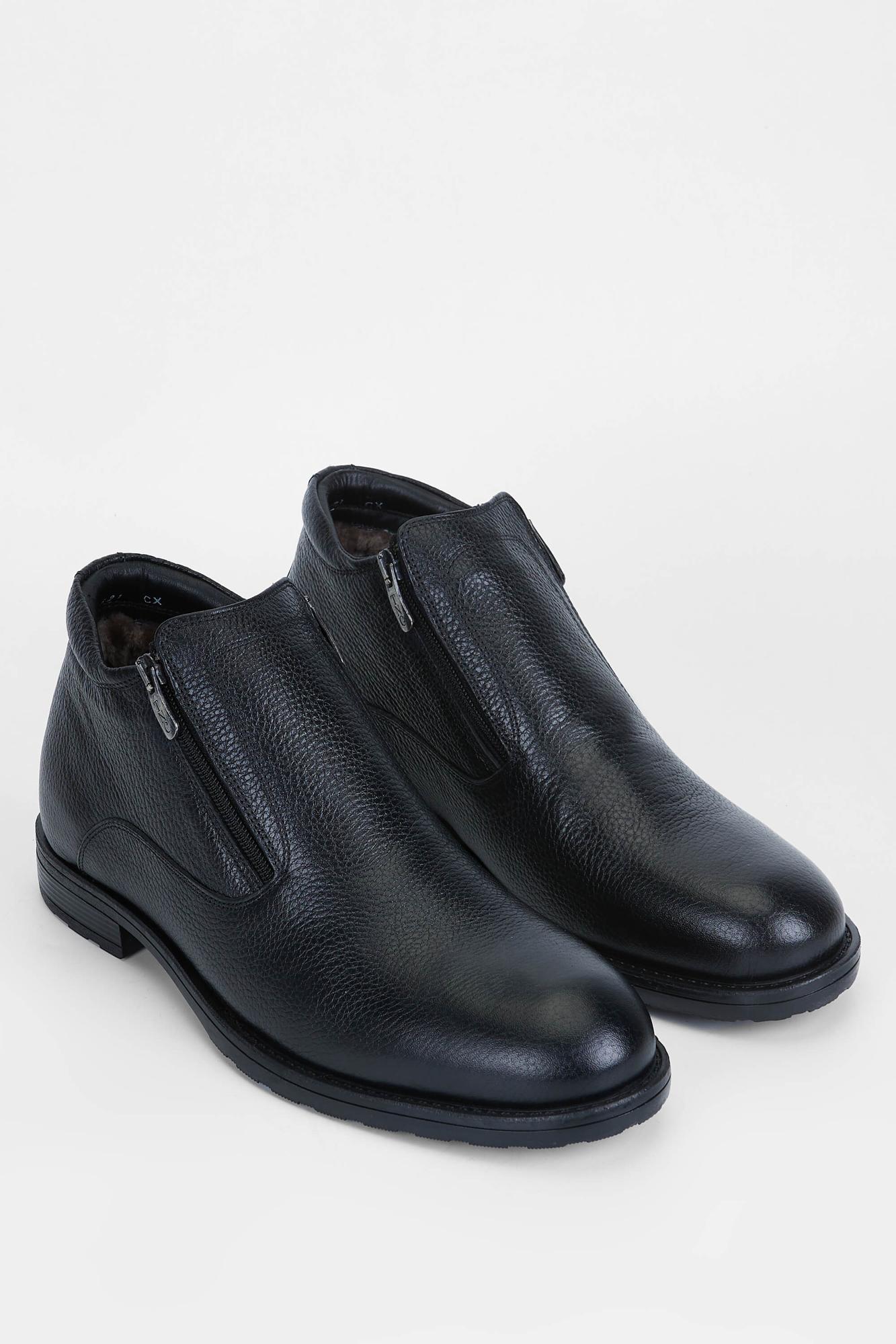 Tamer Tanca Erkek Hakiki Deri Siyah Floter Klasik Bot