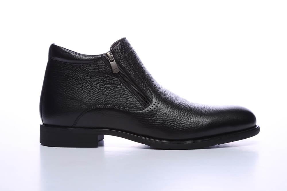 Tamer Tanca Erkek Hakiki Deri Siyah Floter Klasik Bot