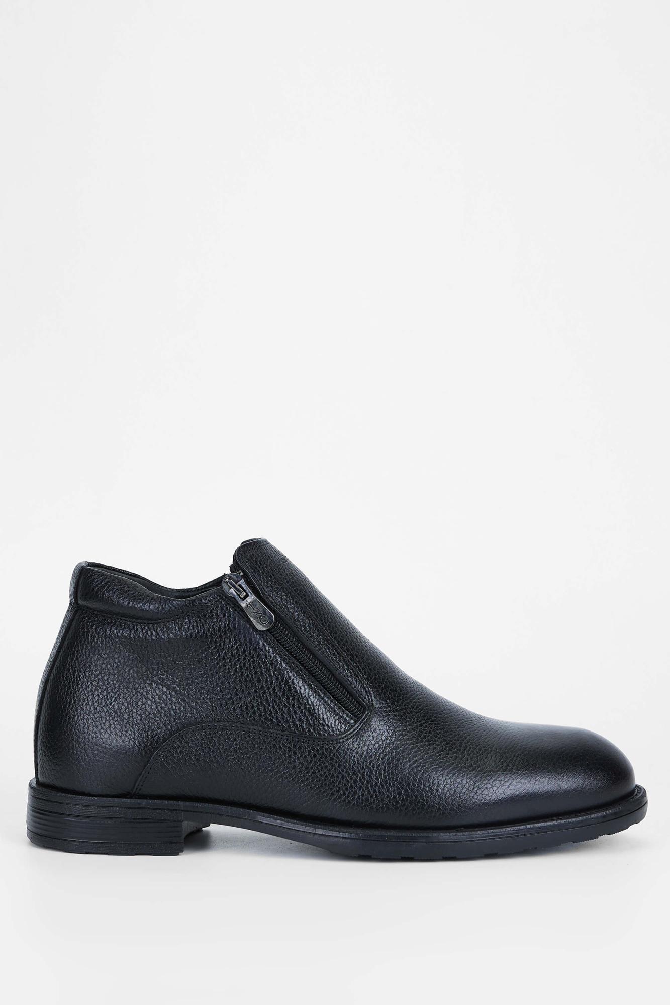 Tamer Tanca Erkek Hakiki Deri Siyah Floter Klasik Bot