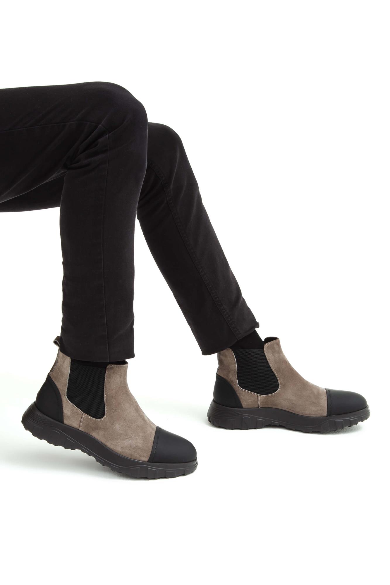 Tamer Tanca Erkek Hakiki Deri Vizon Süet Casual Bot