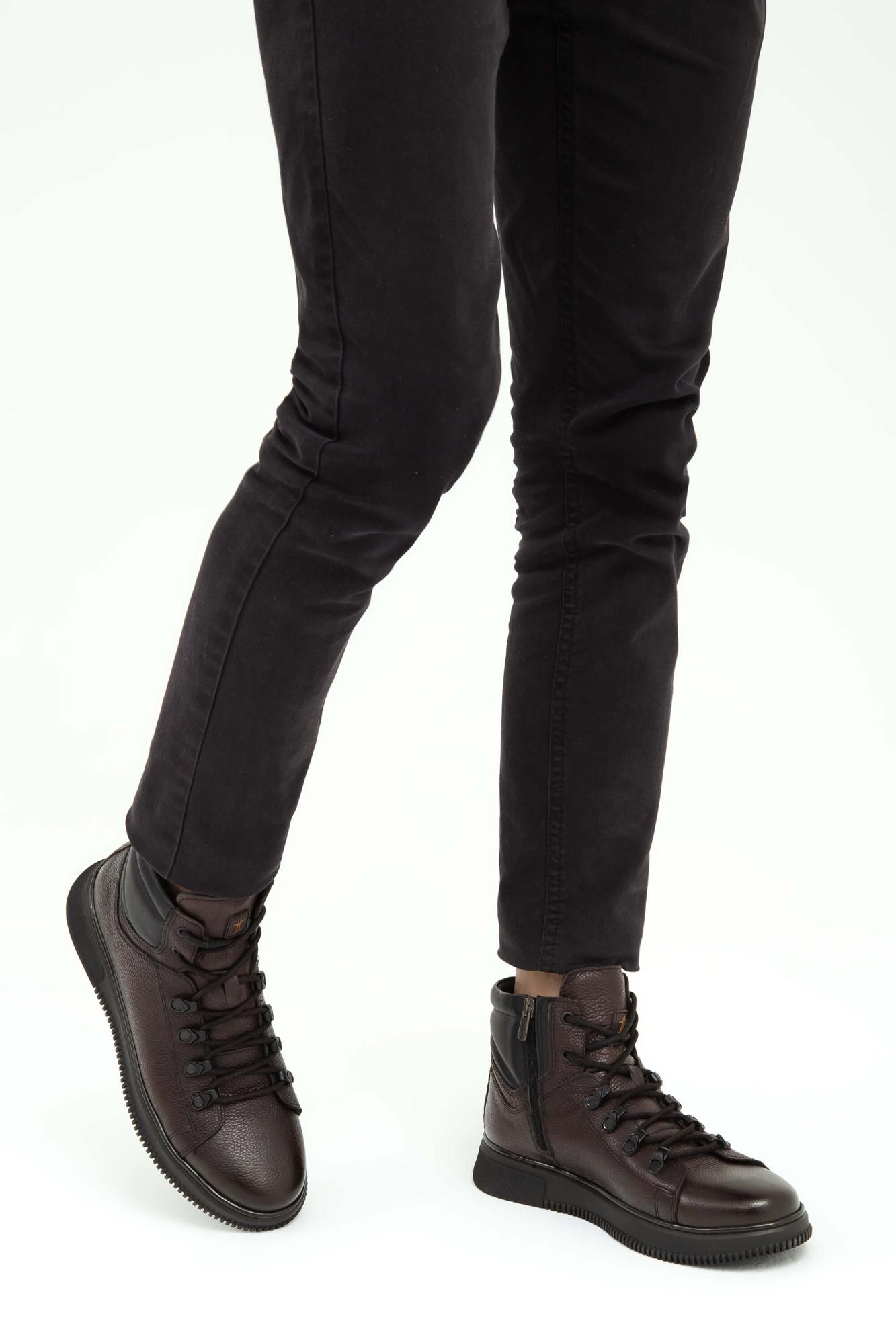 Tamer Tanca Erkek Hakiki Deri Kahverengi Casual Bot