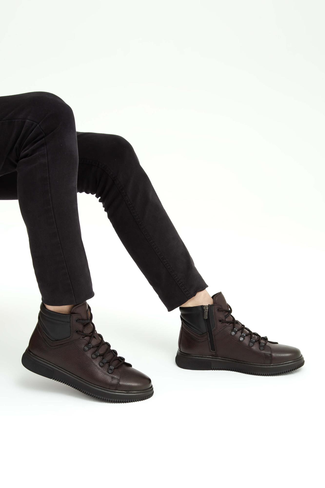 Tamer Tanca Erkek Hakiki Deri Kahverengi Casual Bot